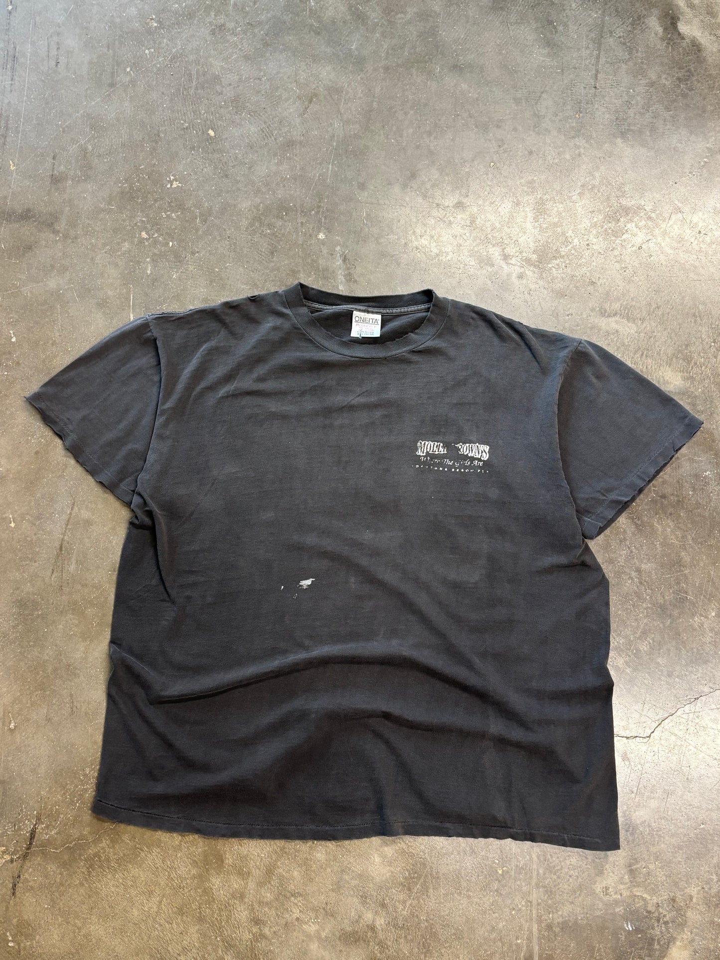 Vintage Thrashed and Faded strip club shirt size xxl