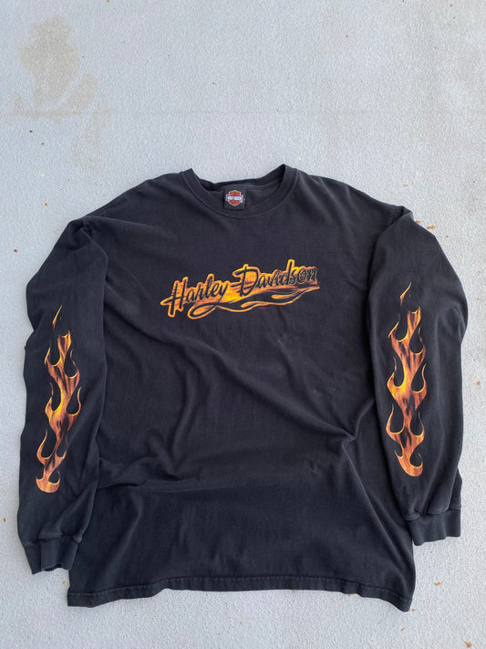 Harley Davidson Orange Flame XXL Long sleeve