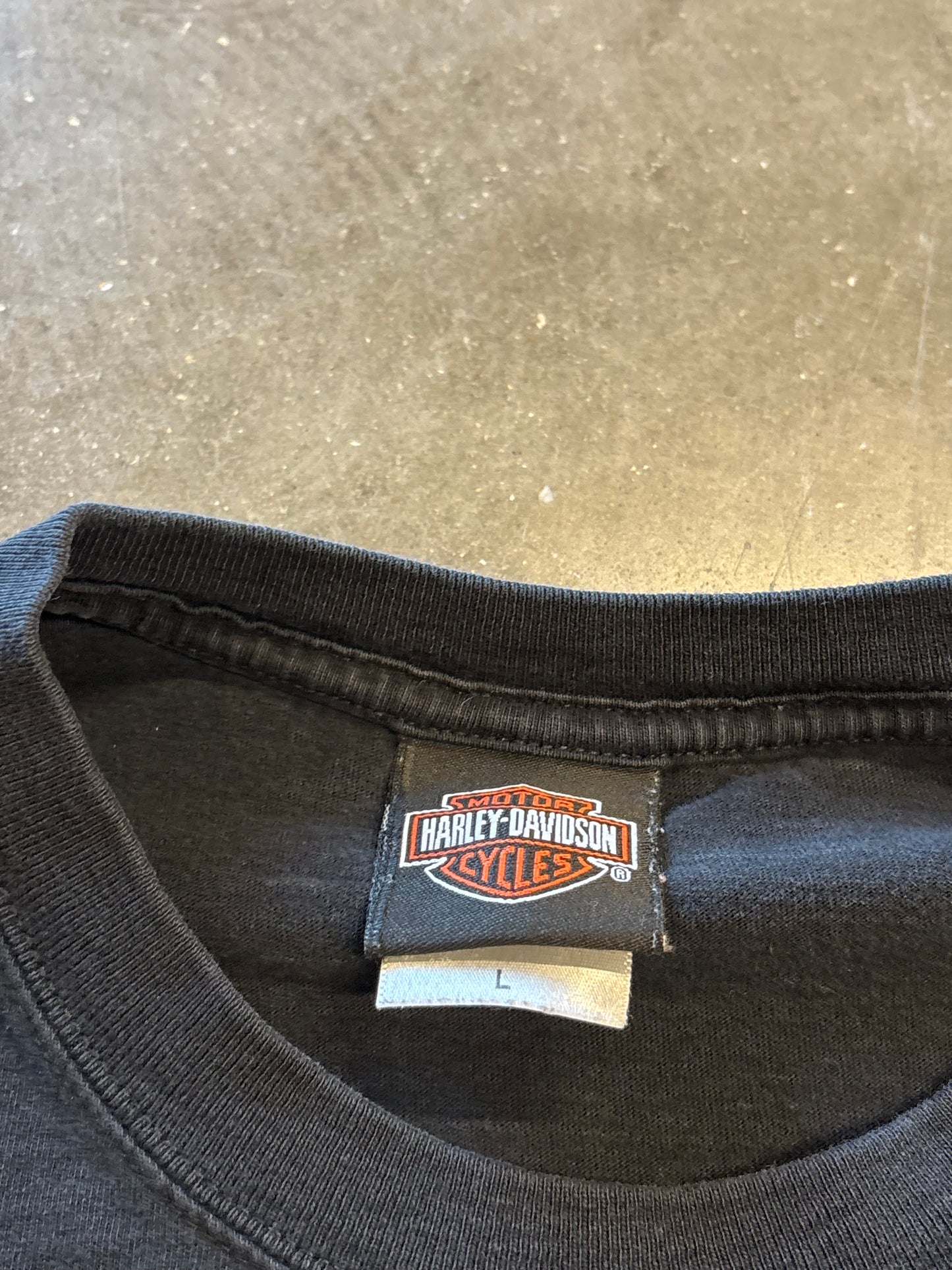 Vintage Harley Davidson Chrome flame long sleeve size large