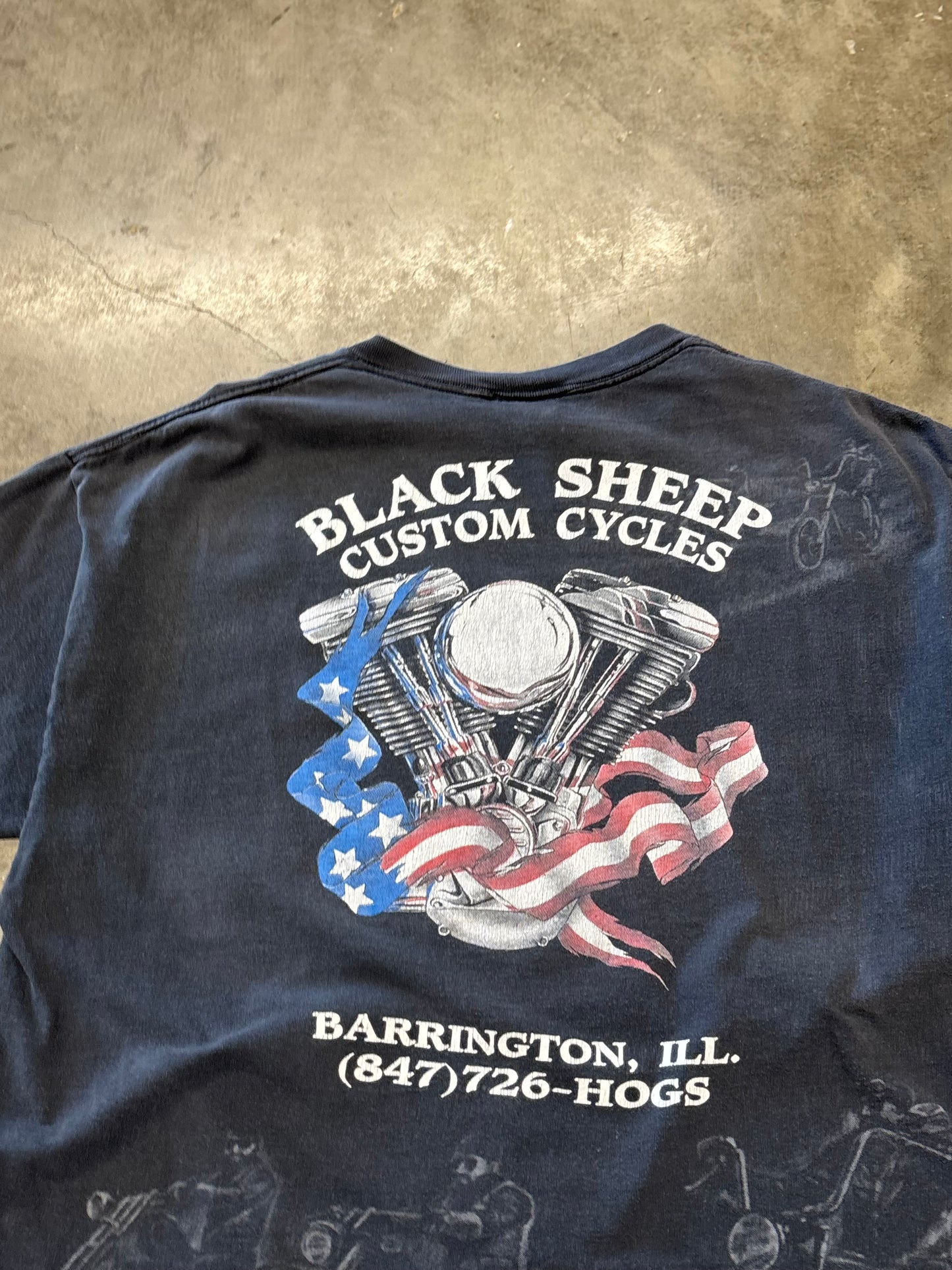 Vintage CMJ Faded Biker Shirt size XL