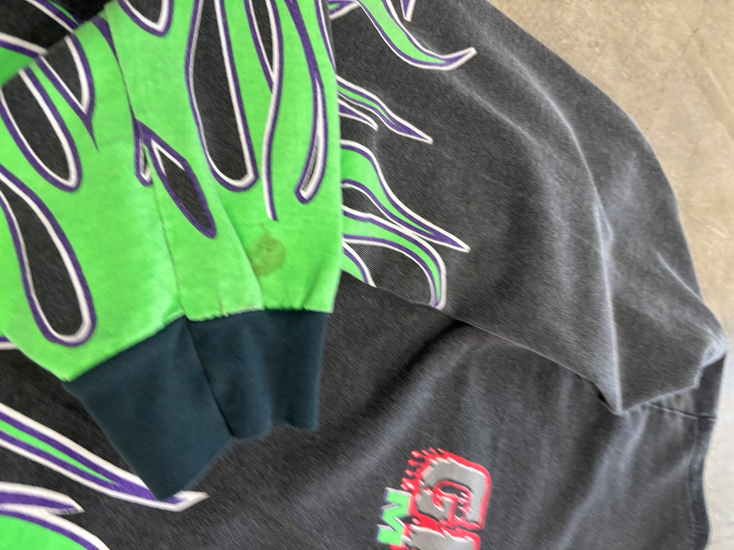 Vintage Grave Digger Flame Long sleeve shirt size Large