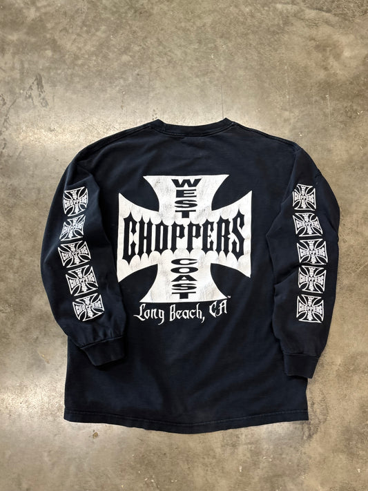 Vintage West Coast choppers iron cross long sleeve size xl
