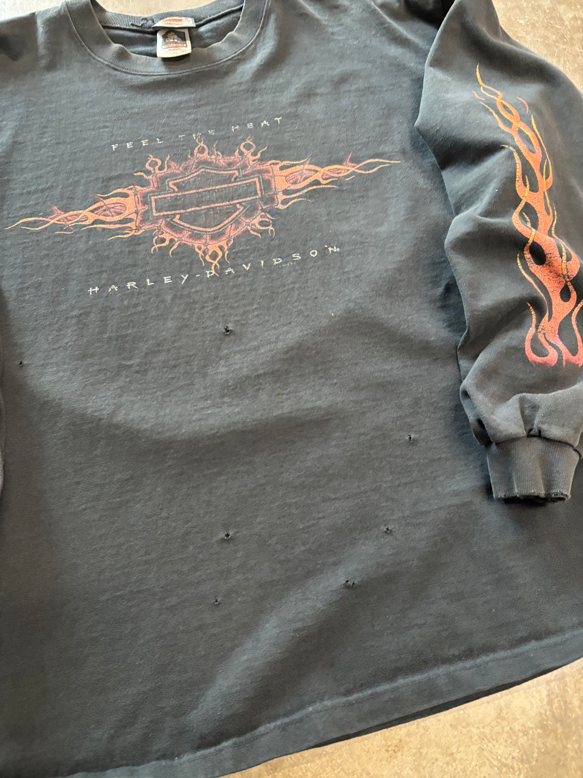 Vintage Harley Davidson feel the heat long sleeve size extra large