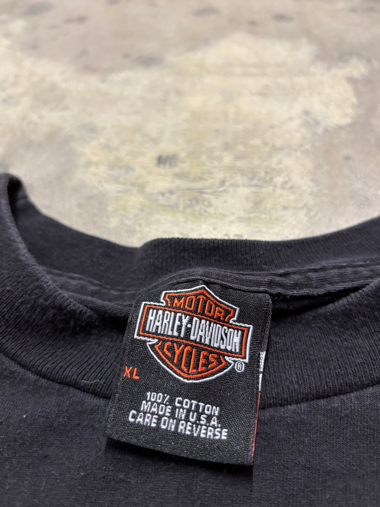 Vintage Harley Davidson Blue Lightning Explosion longsleeve shirt size XL