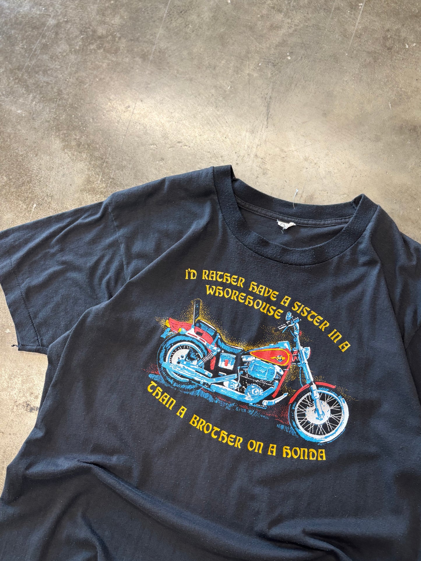 Vintage biker 80’s shirt very fun one size xl