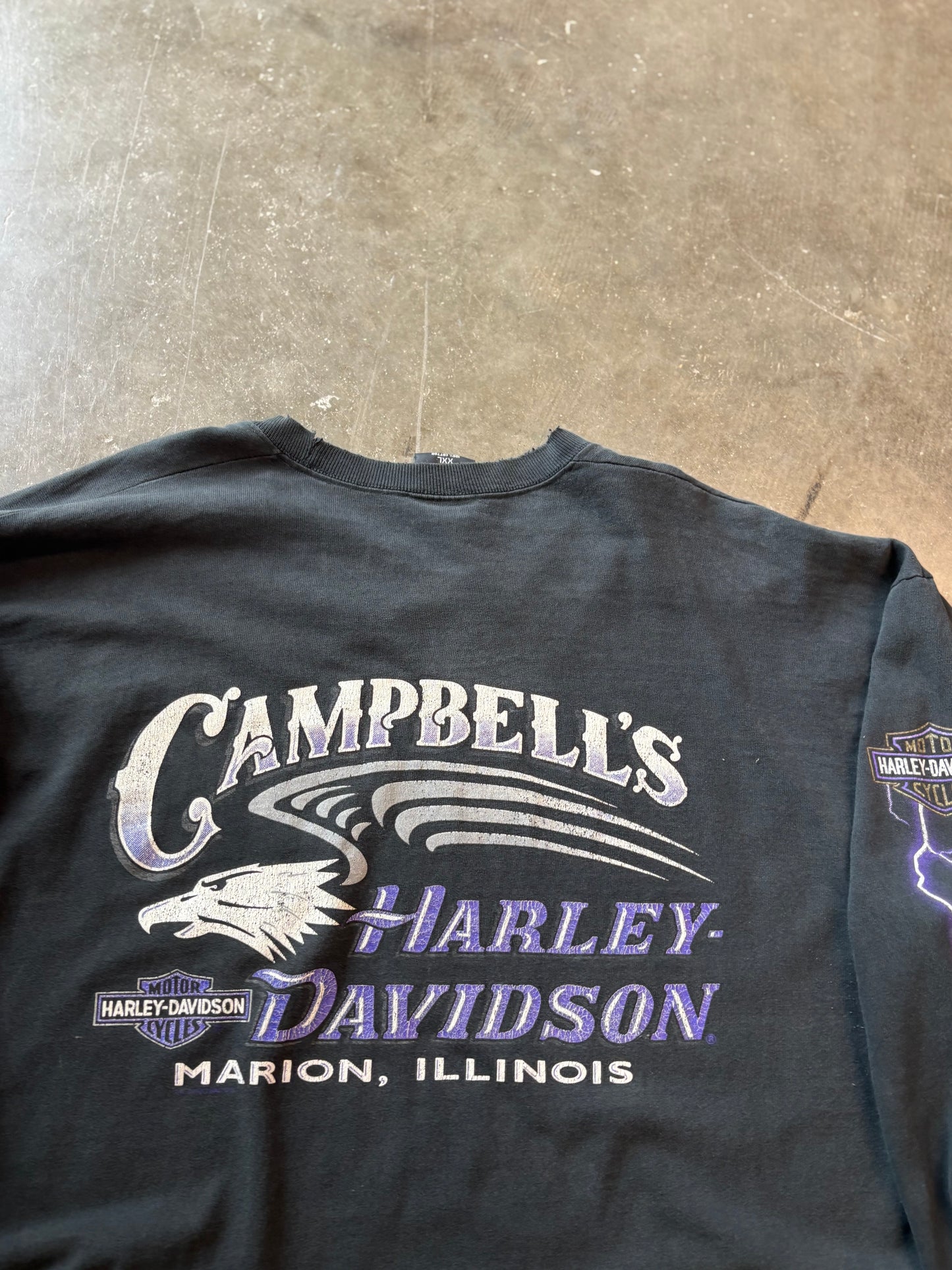 Vintage Harley Davidson Purple Lightning long sleeve size xxl