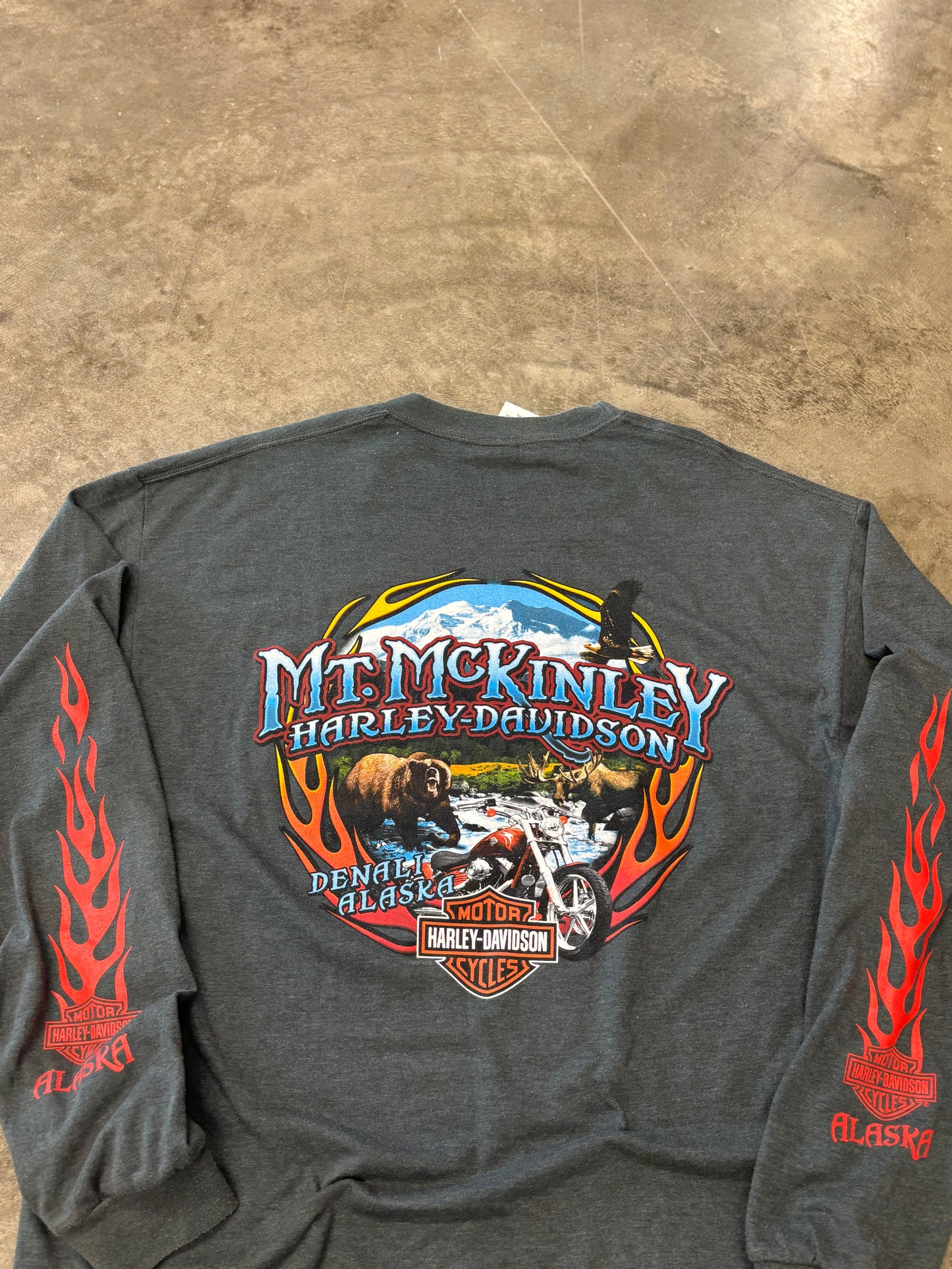 Harley Davidson 2000’s Flame long sleeve shirt size XL