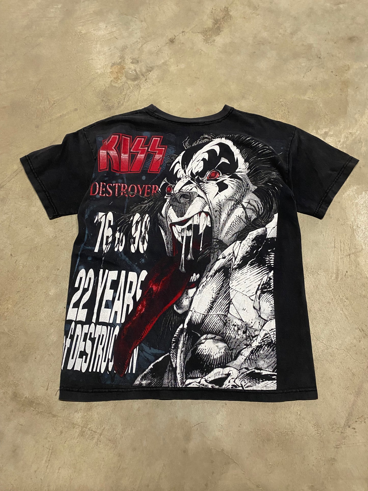 Vintage 1998 KISS peyote shirt size XL