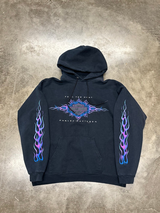 Vintage Harley Davidson feel the heat hoodie size large/xl