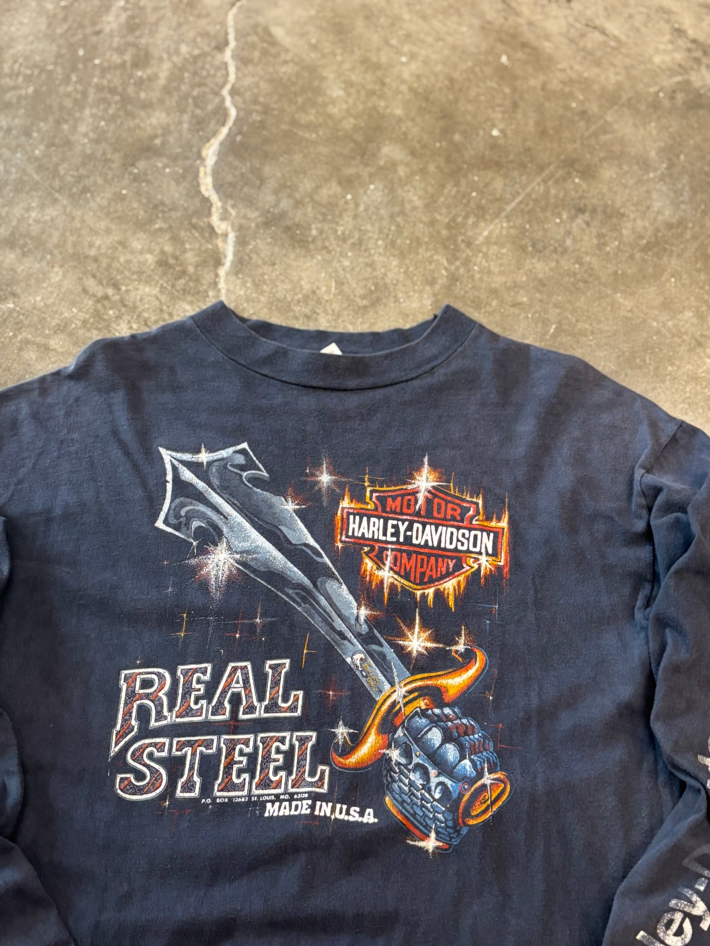Vintage Harley Davidson Real Steel long sleeve size xl