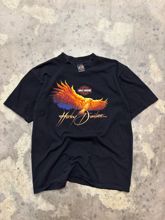 Vintage Harley Davidson Flaming Eagle shirt size large