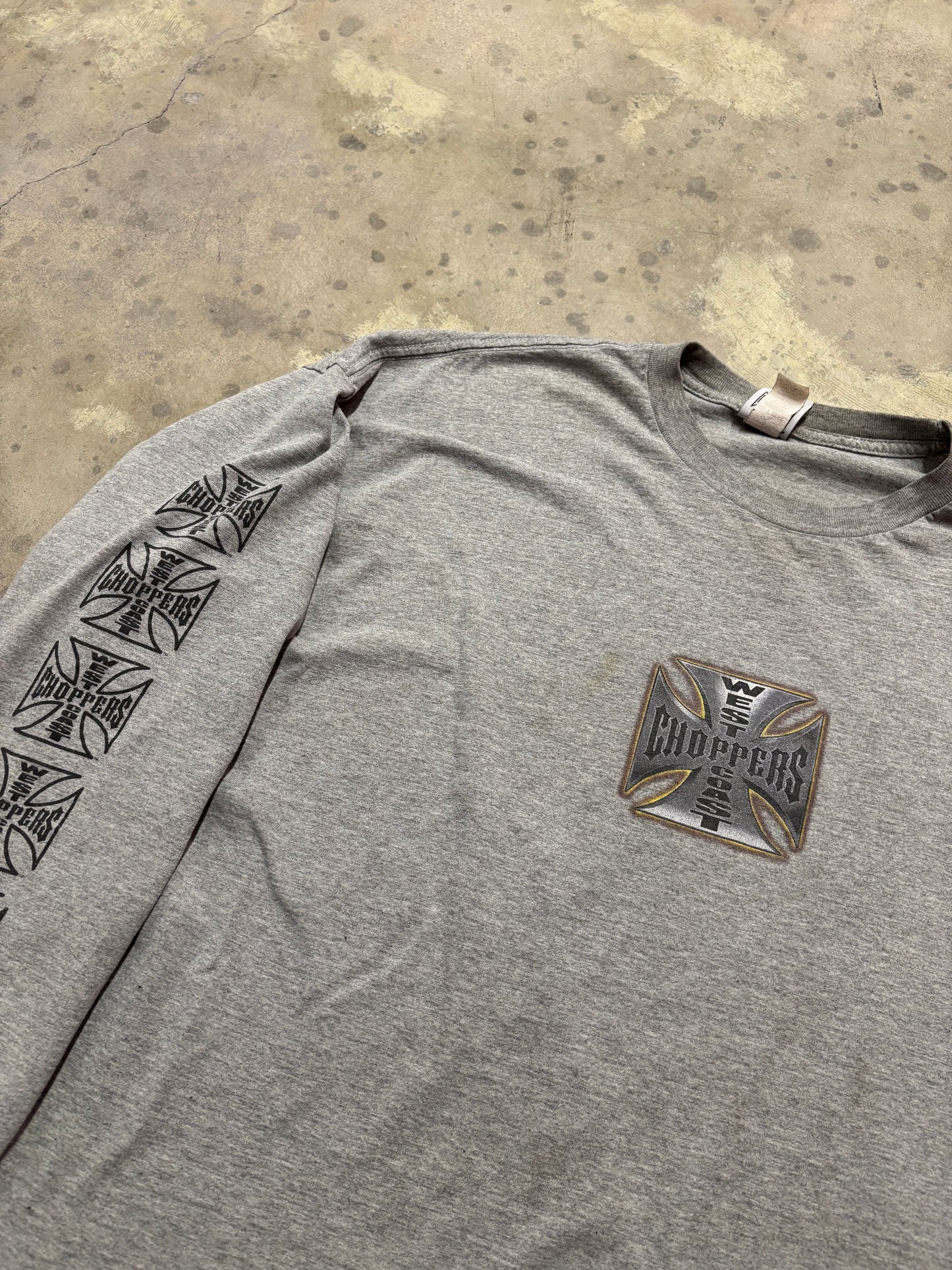 Vintage West Coast Choppers grey long sleeve shirt size XXXL