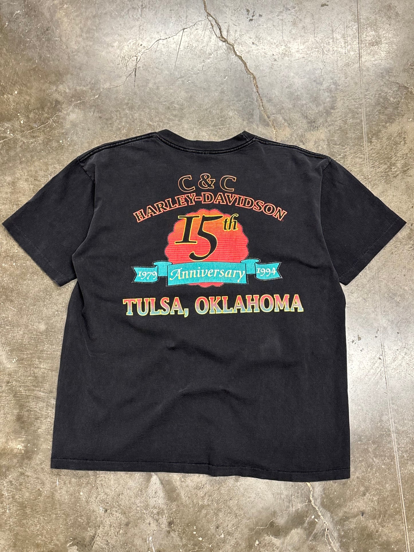 Vintage Harley Davidson Rising flames shirt size large