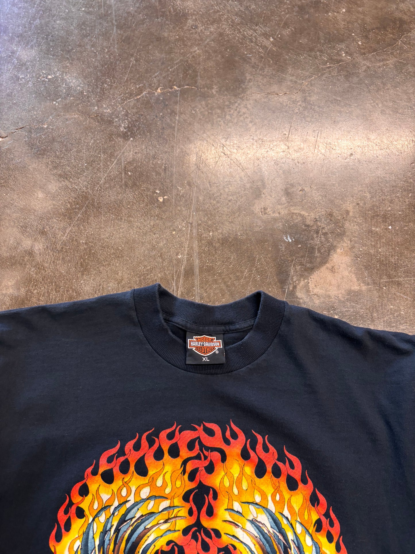 Vintage Harley Davidson Flaming Eagle shirt size xl