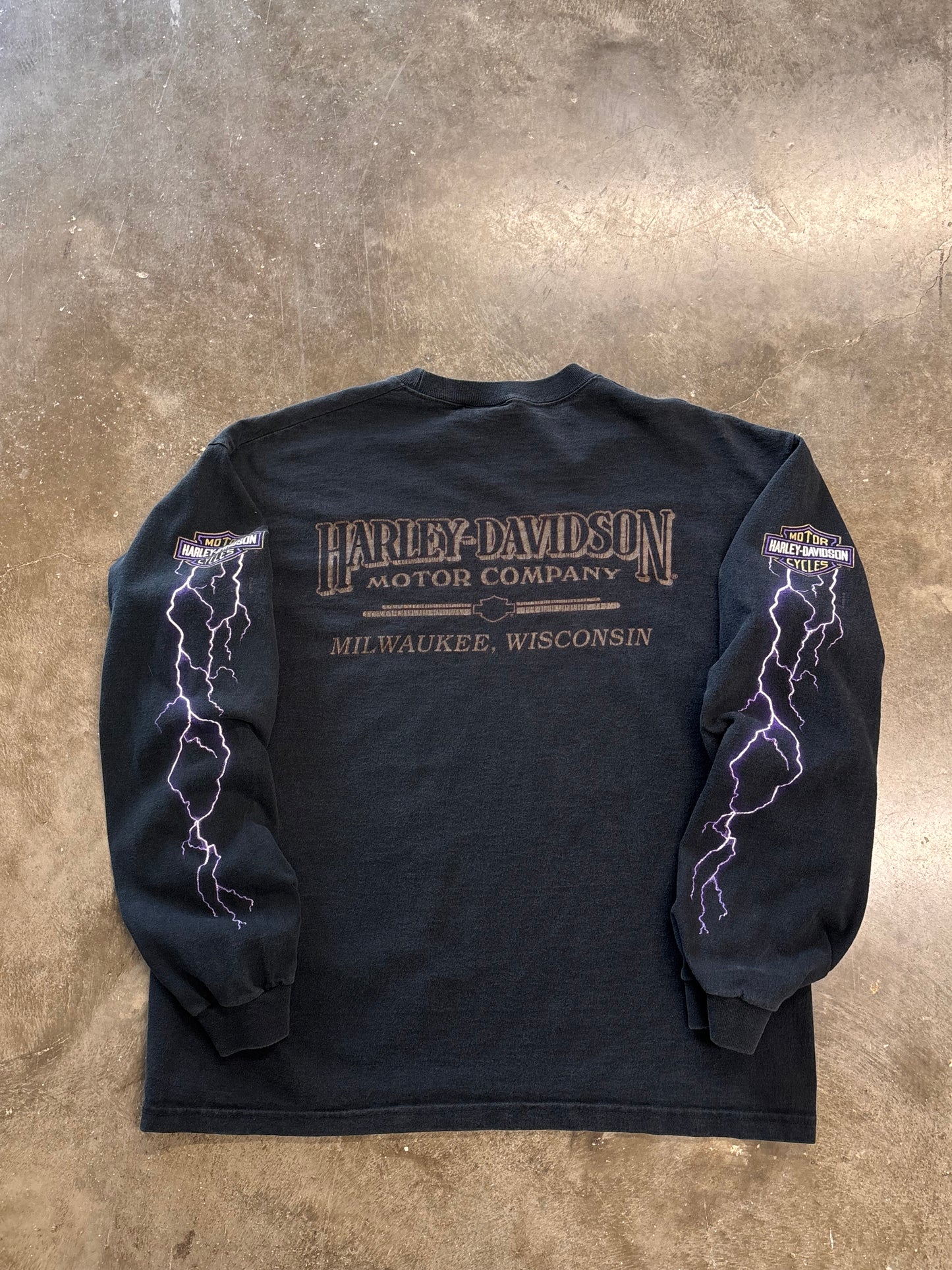 Vintage Harley Davidson Purple Lightning shirt size large