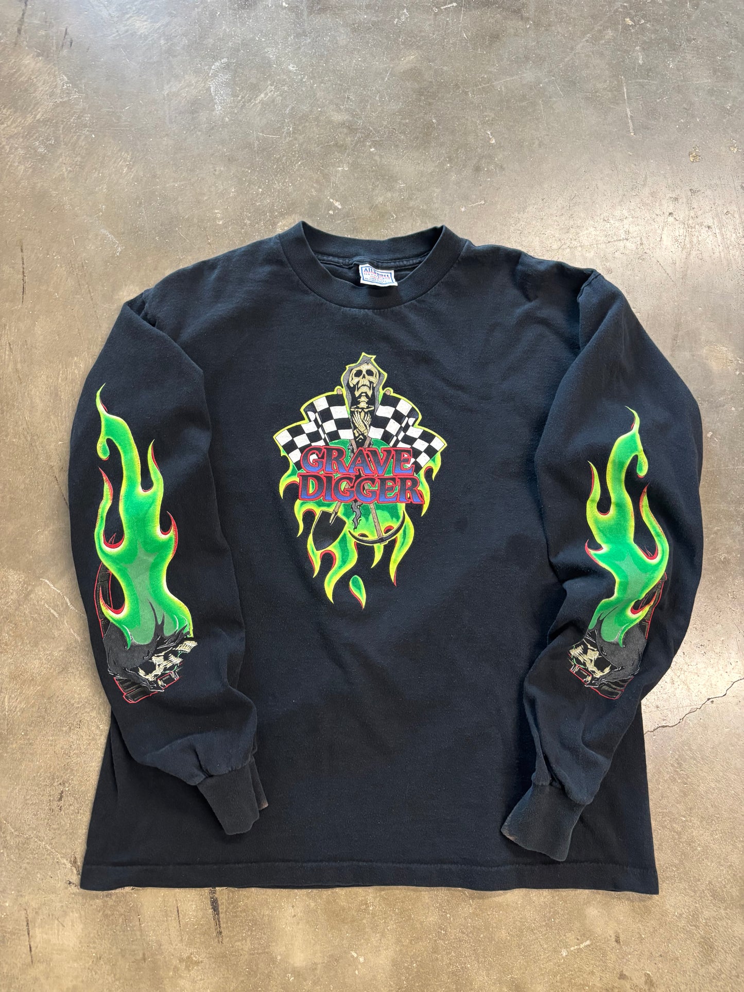 Vintage Gravedigger long sleeve shirt size large