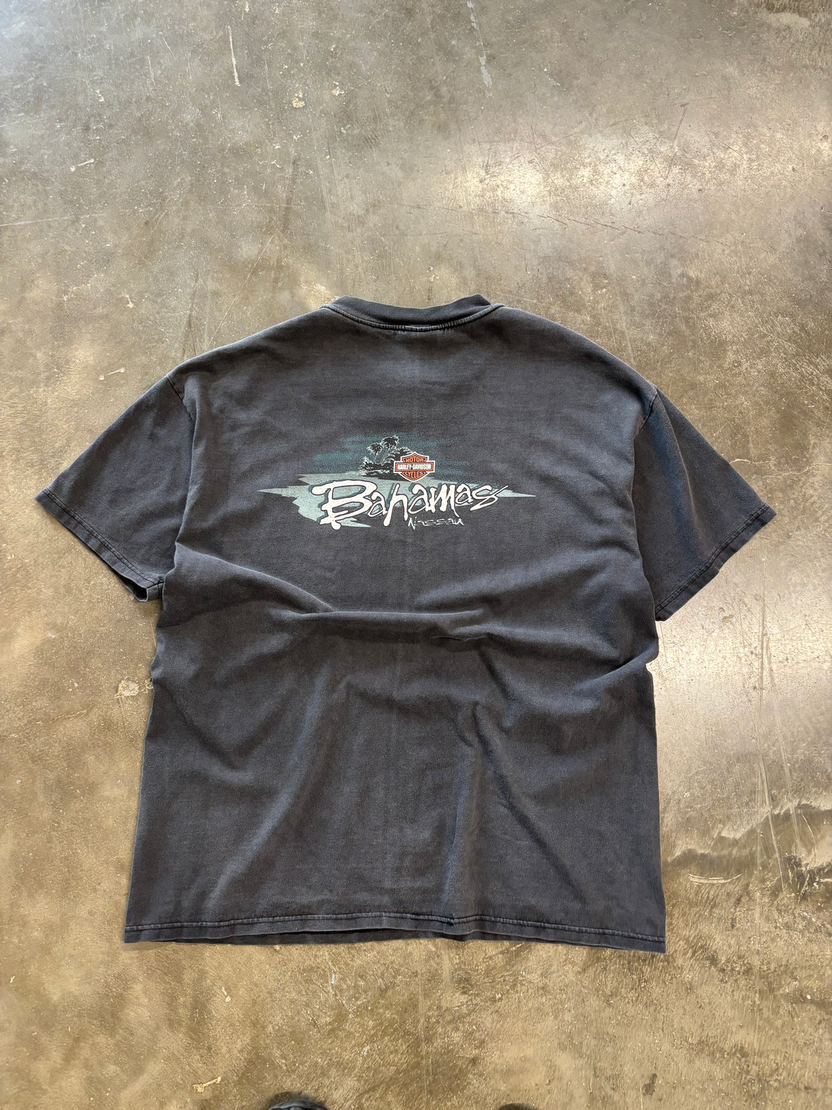 Vintage faded Harley Davidson blue shield shirt size extra large
