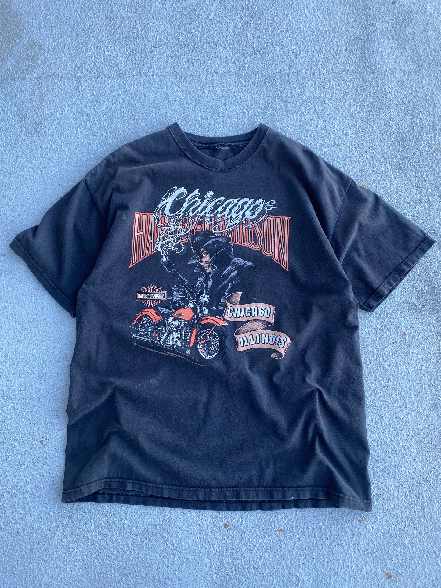 Vintage Harley Davidson Chicago Gangster shirt size large