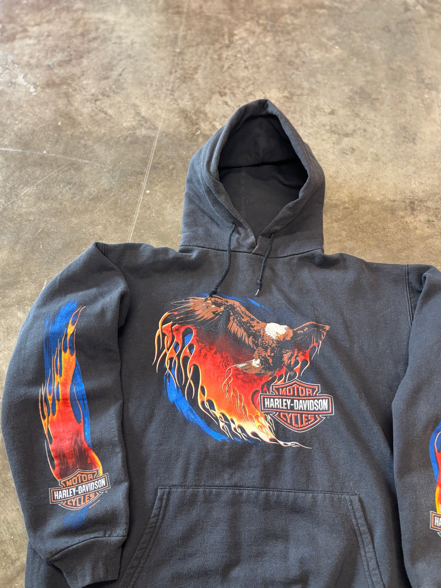 Vintage Harley Davidson Rare Eagle hoodie size xl