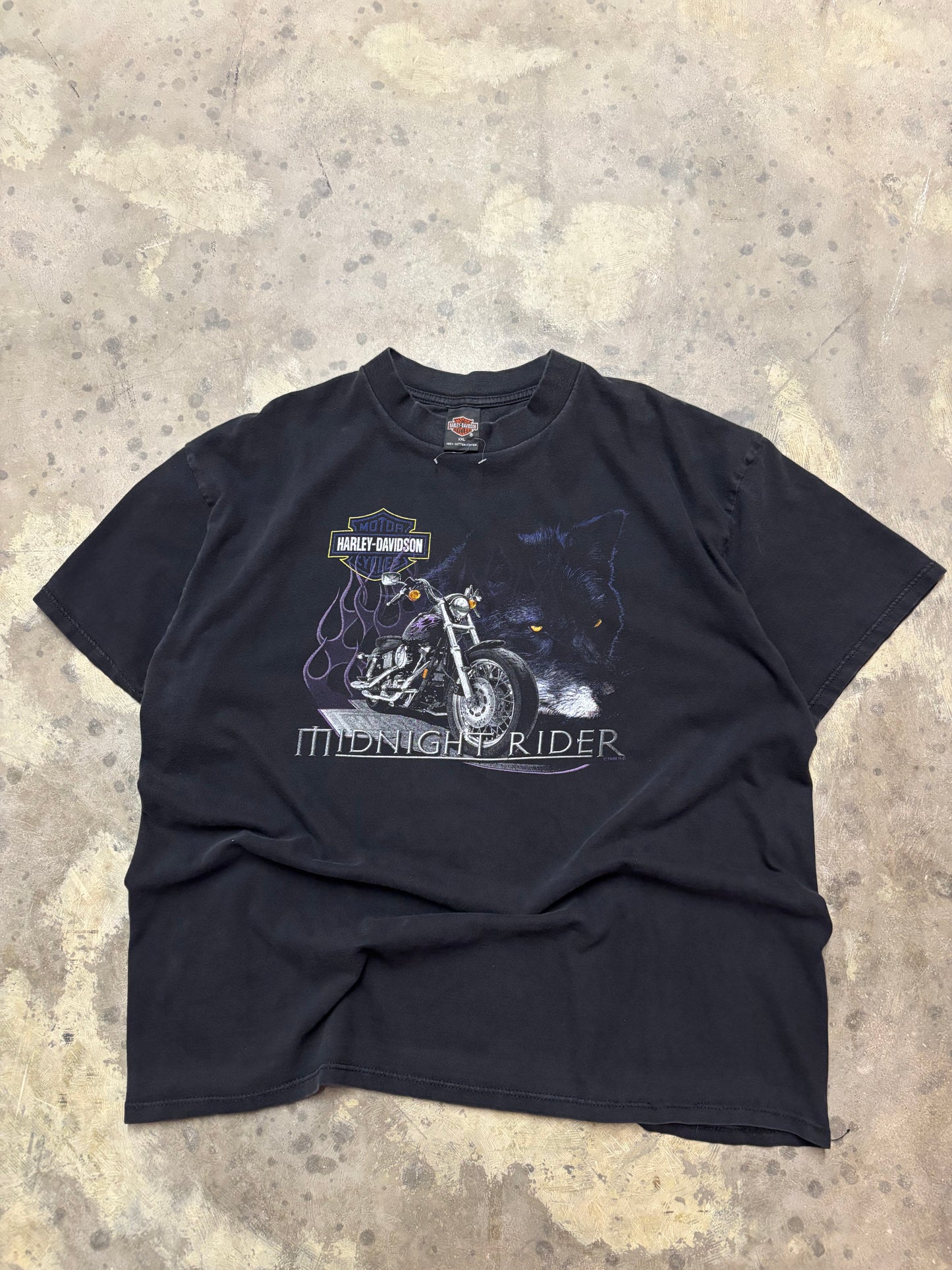 Vintage Harley Davidson Midnight Rider shirt size XXL
