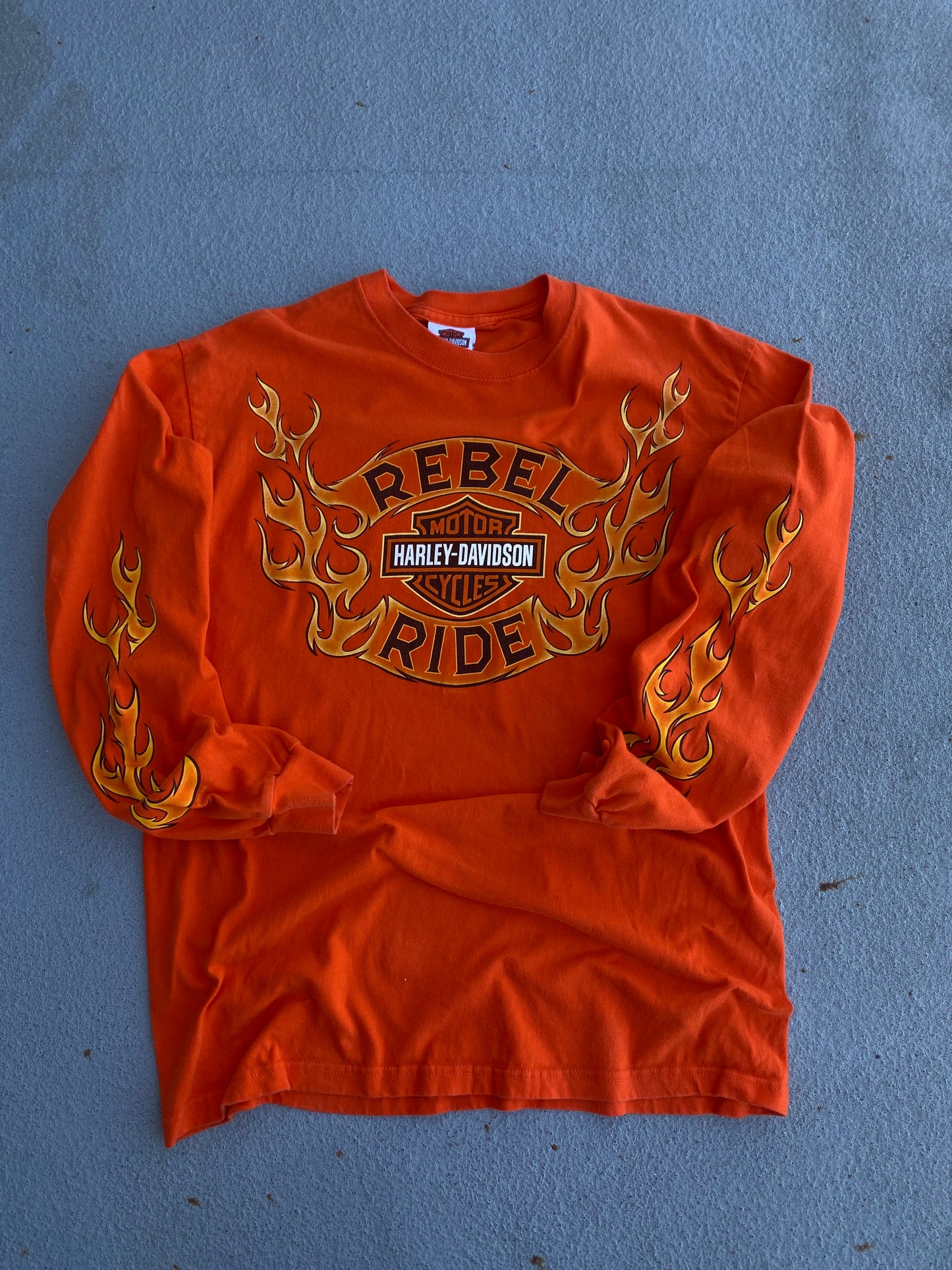 Harley Orange Flame Long Sleeve size medium