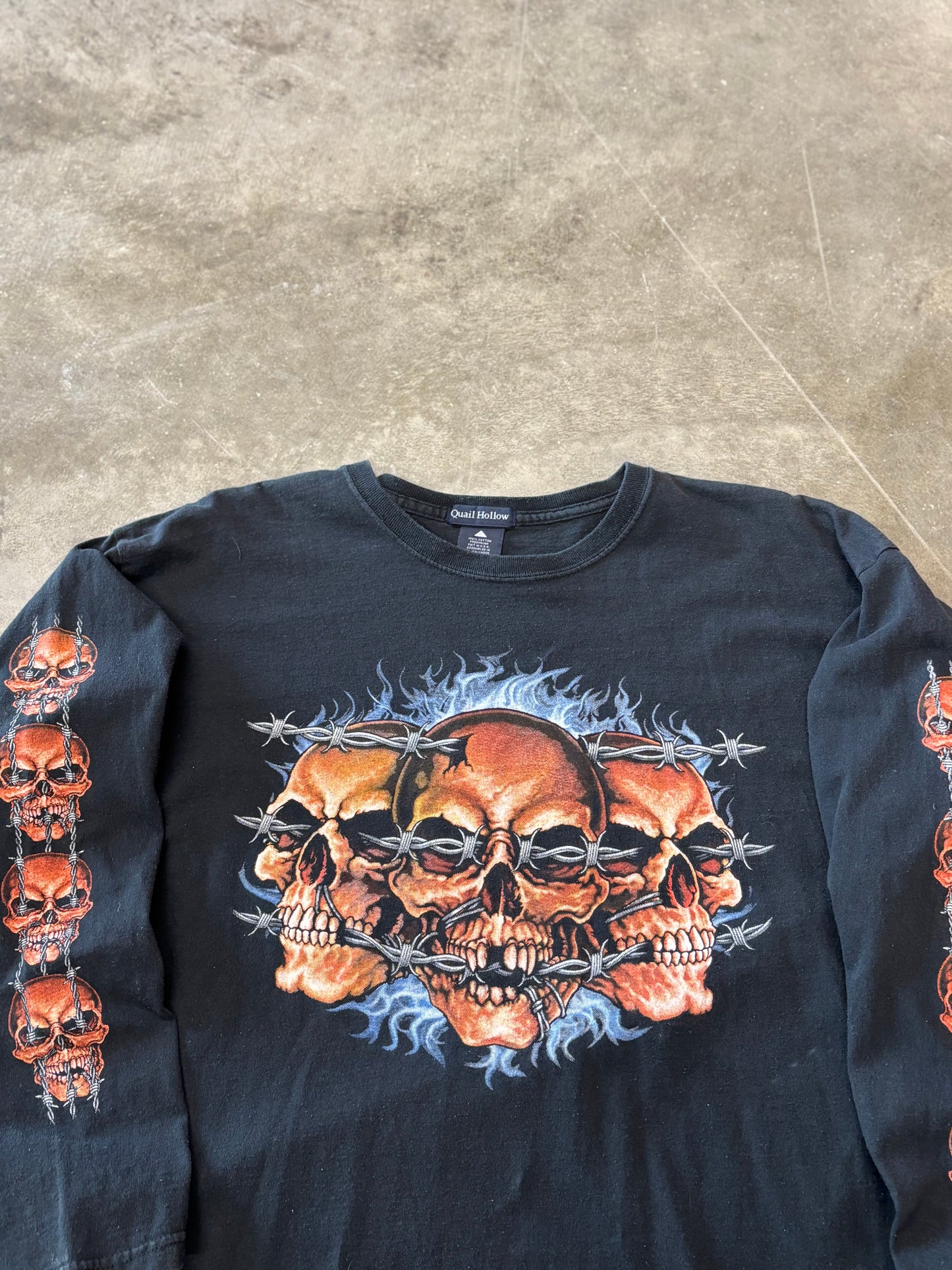 Vintage Y2K skull long sleeve Size XXL