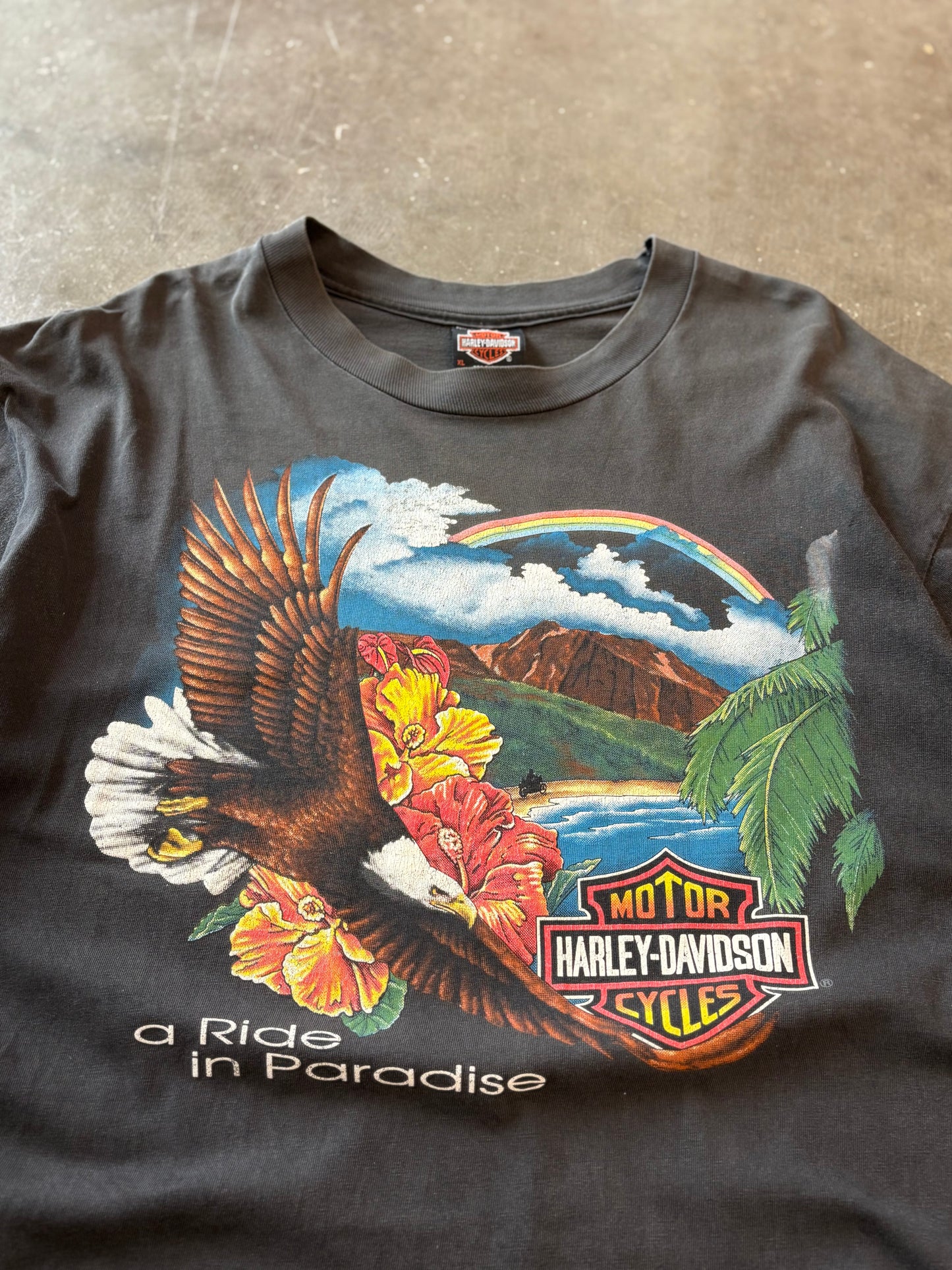 Vintage Harley Davidson Hawaii faded eagle shirt size extra large