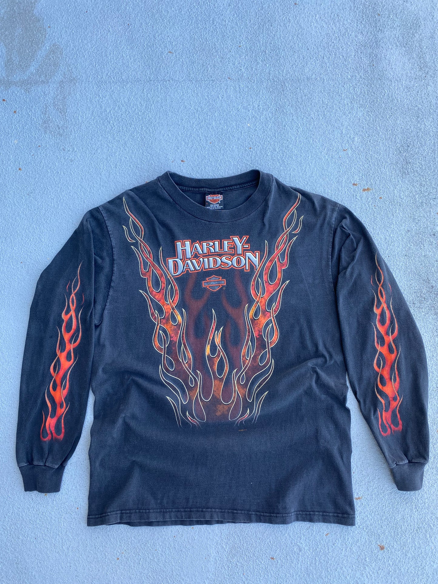 Vintage Harley Davidson Rising Flame Long sleeve Size large