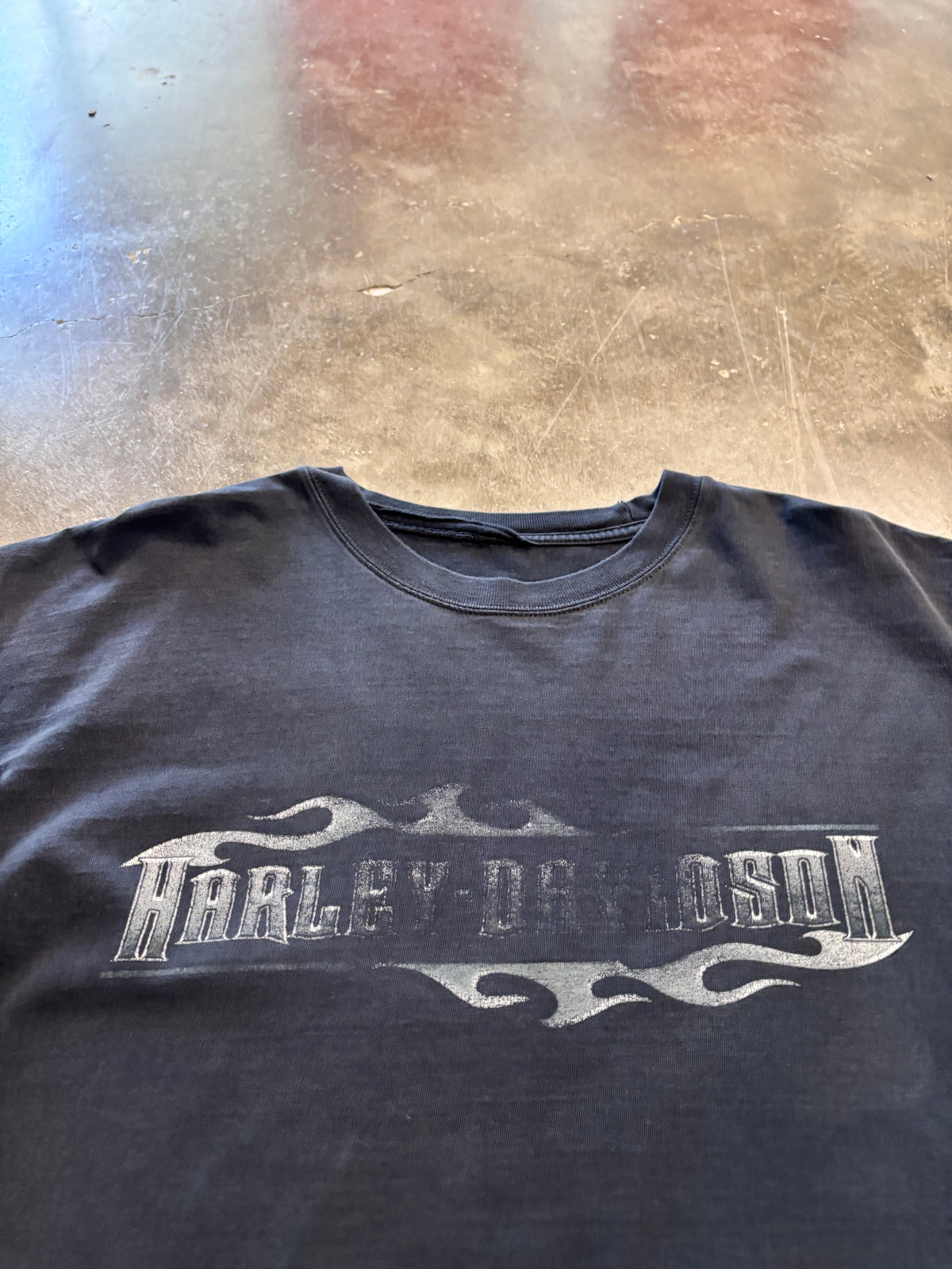 Vintage Harley Davidson chrome flame long sleeve size xl