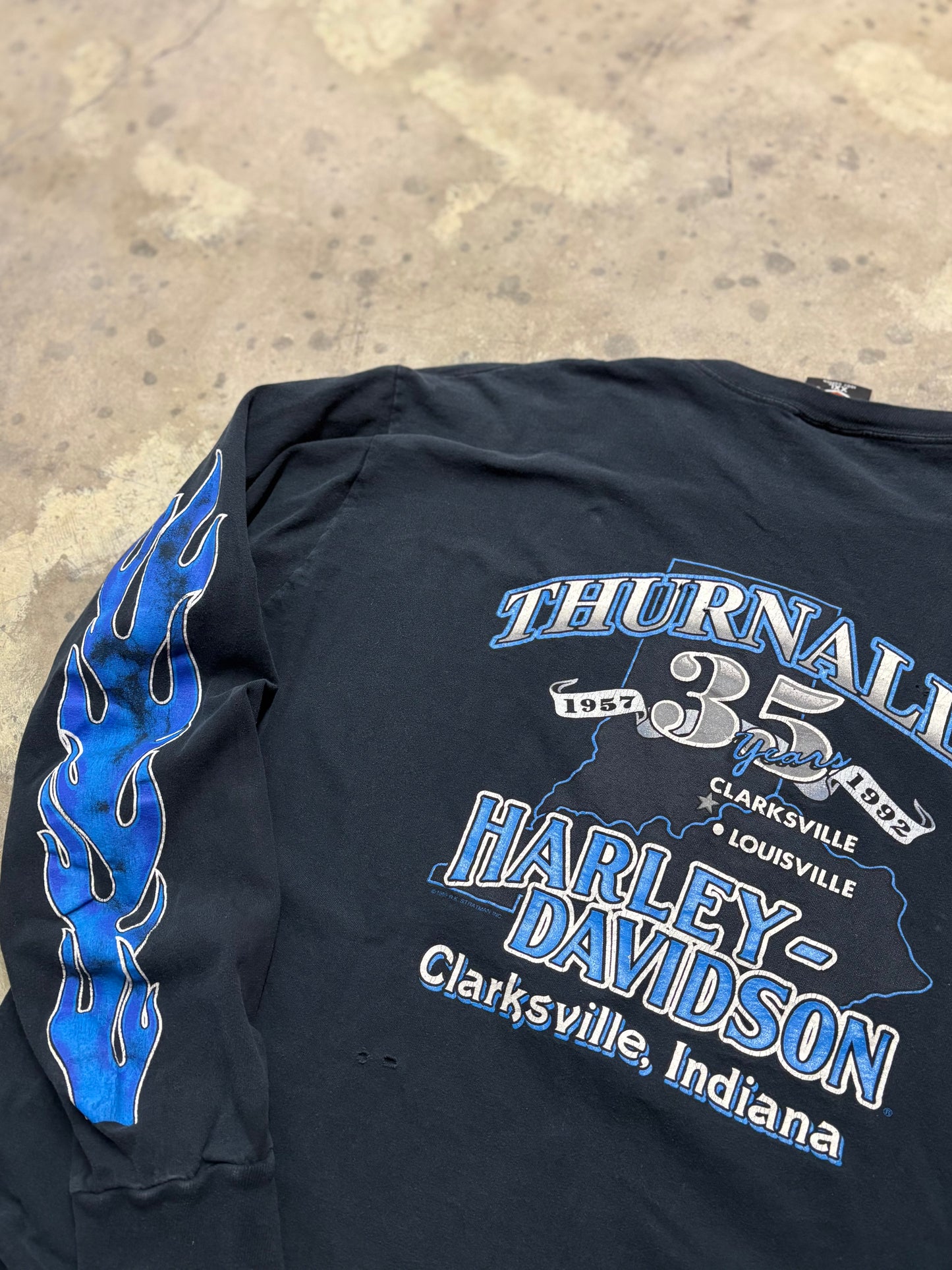 Vintage Harley Davidson Blue shield shirt size xxl
