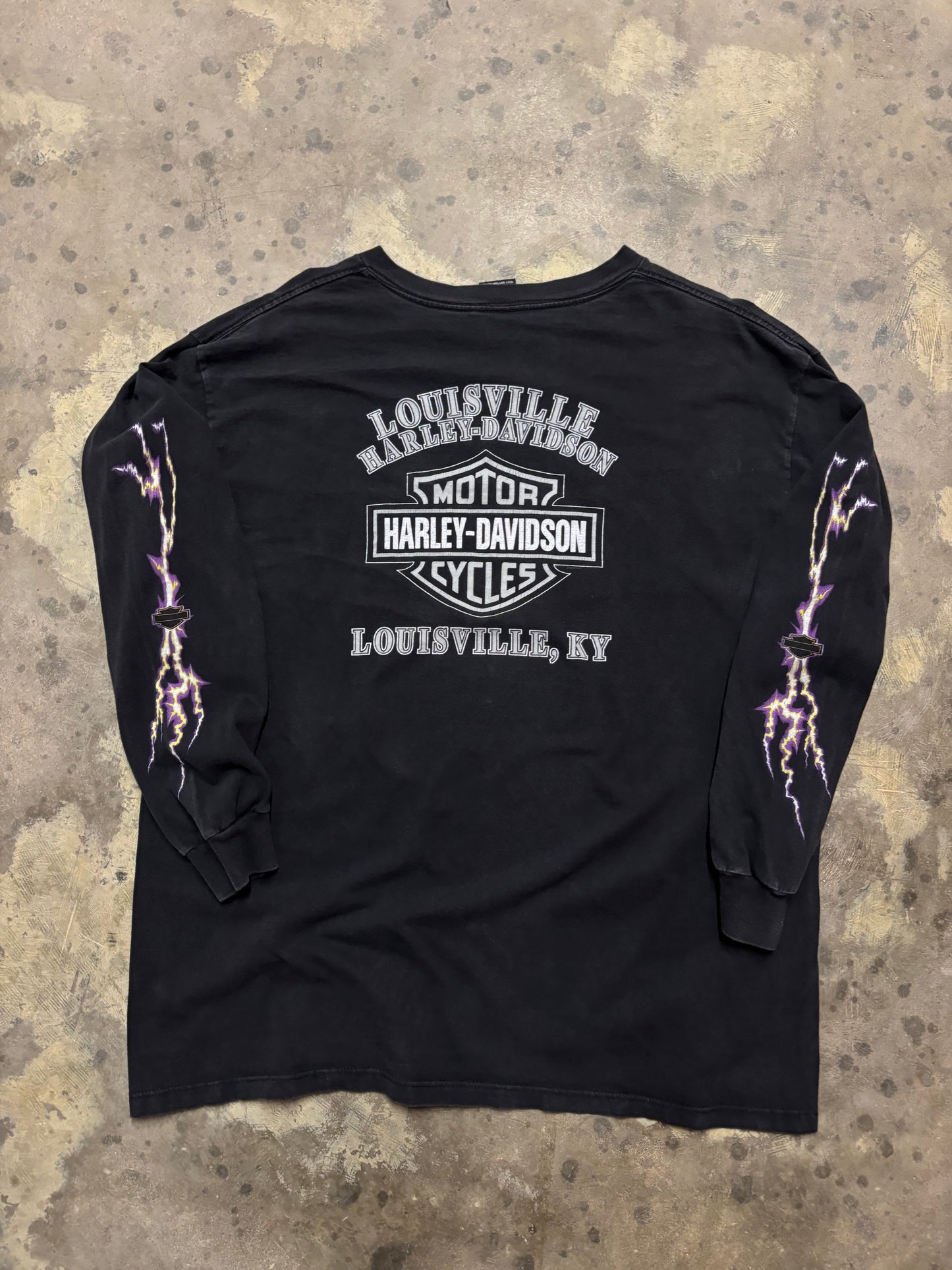 Vintage Harley Davidson purple lightning shirt size XL