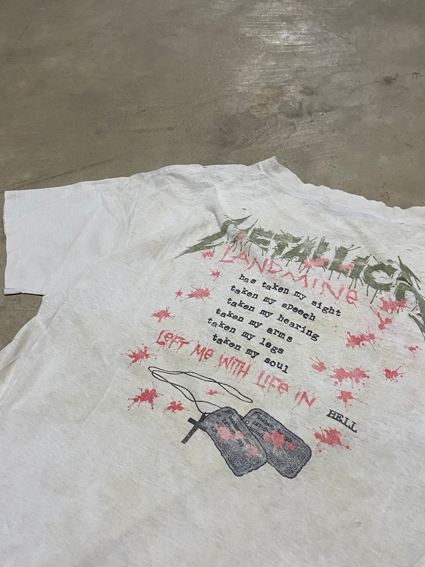 Vintage Metallica Pushead One shirt Size XL Thrashed