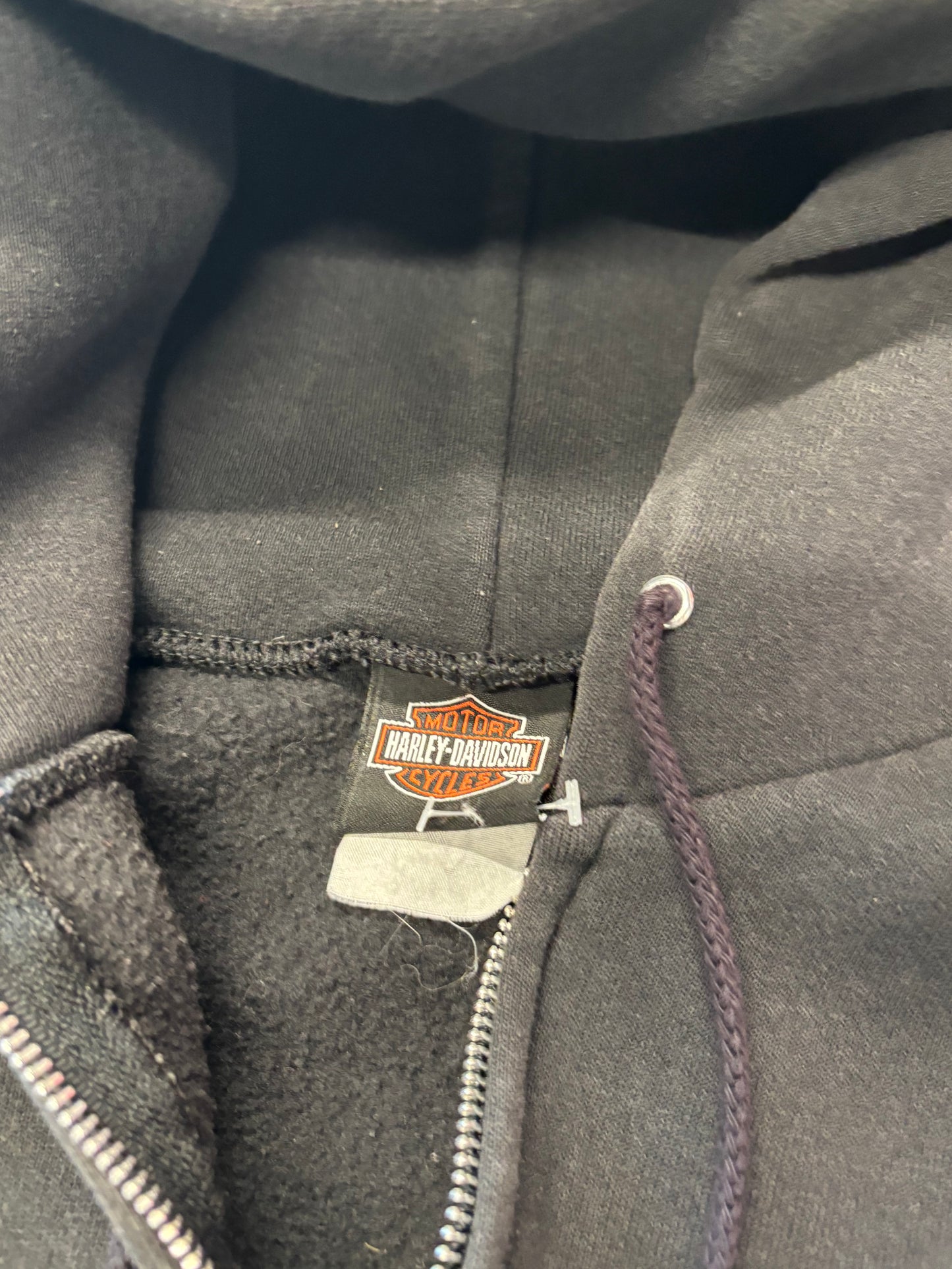 Vintage Harley Davidson Blue flame Harley zip size extra large