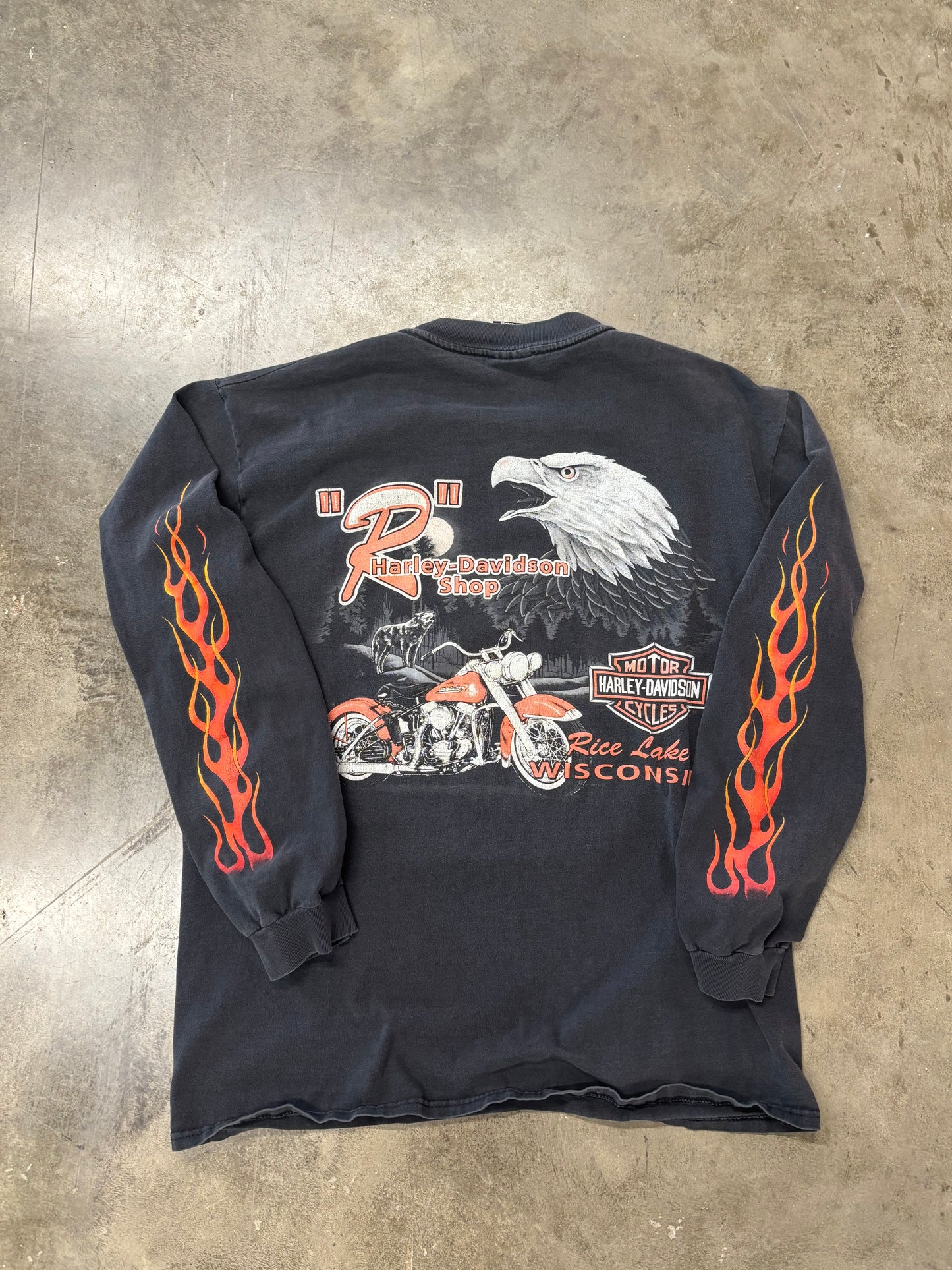 Vintage Harley Davidson Screaming eagle long sleeve size large