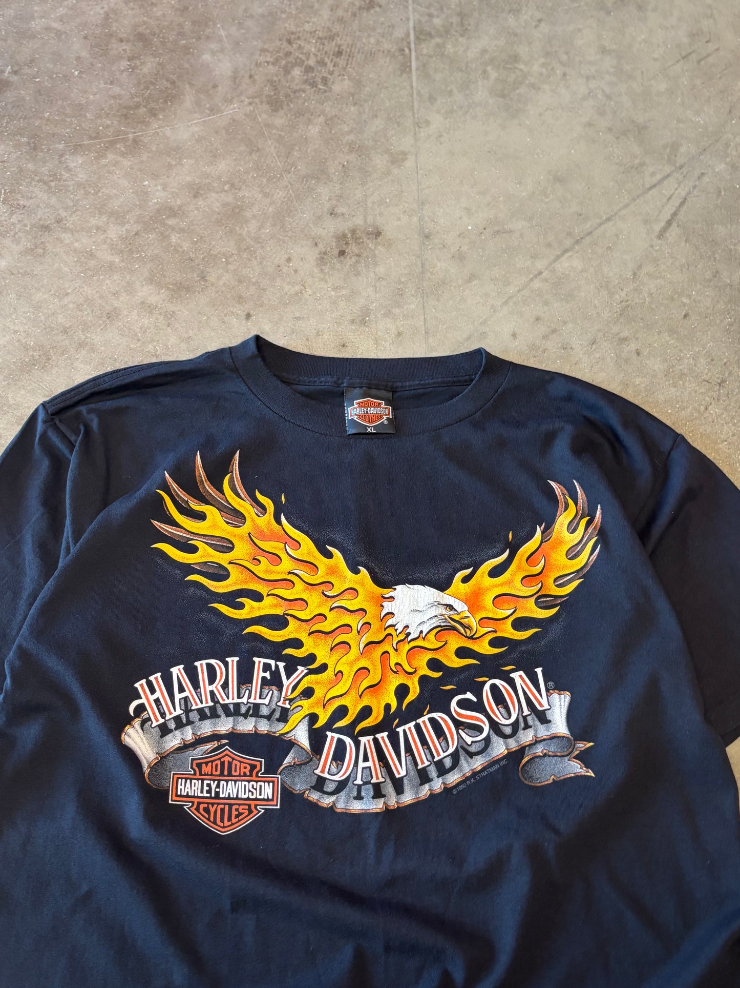 Vintage Harley Davidson Flaming Eagle shirt size xl