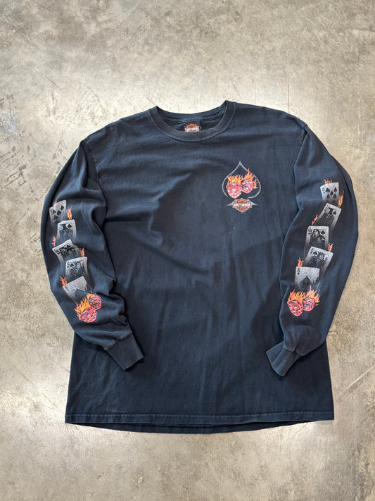 Vintage Harley Davidson Poker long sleeve size xl