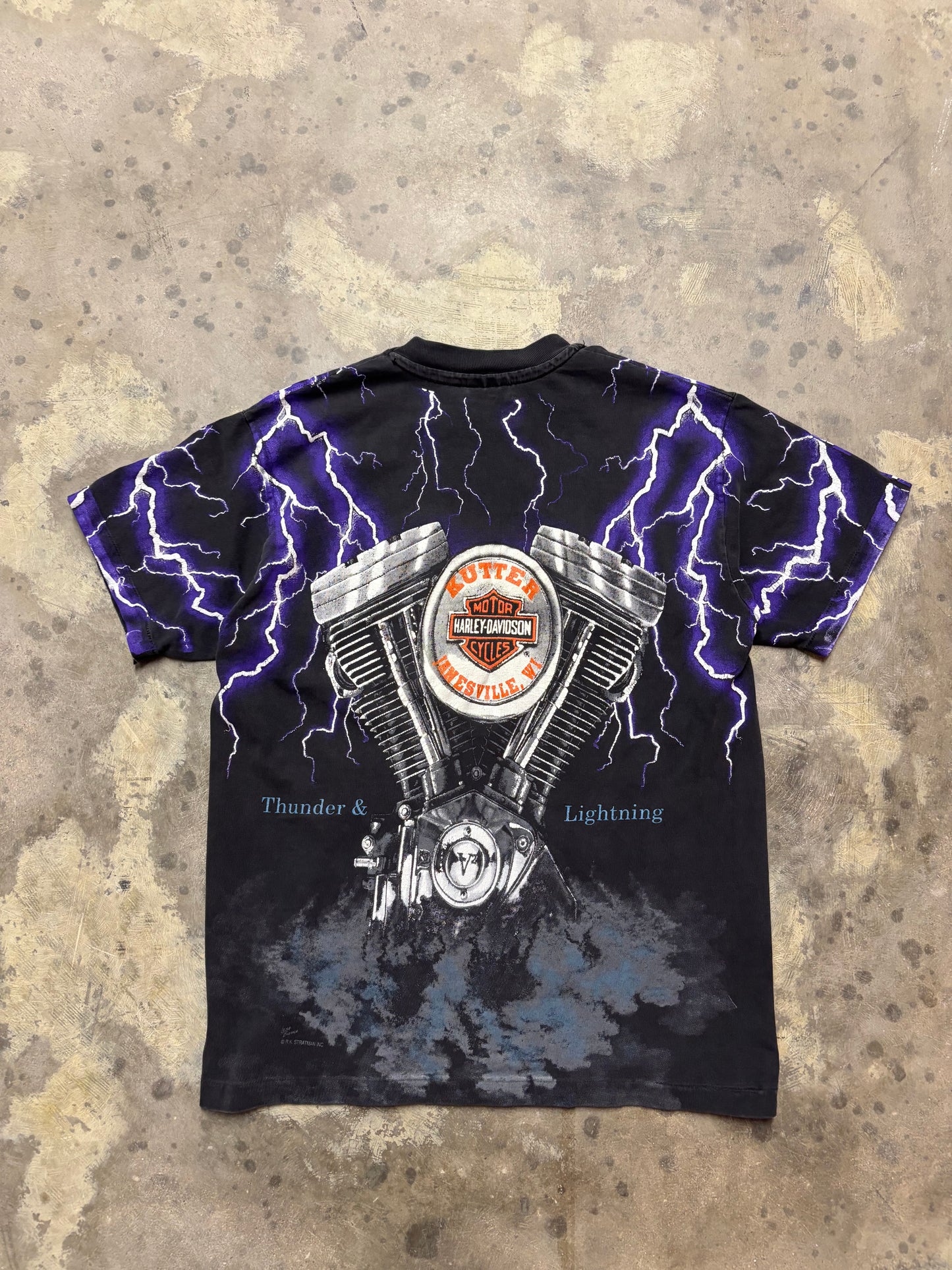 Vintage Harley Davidson Purple Lightning shirt size medium