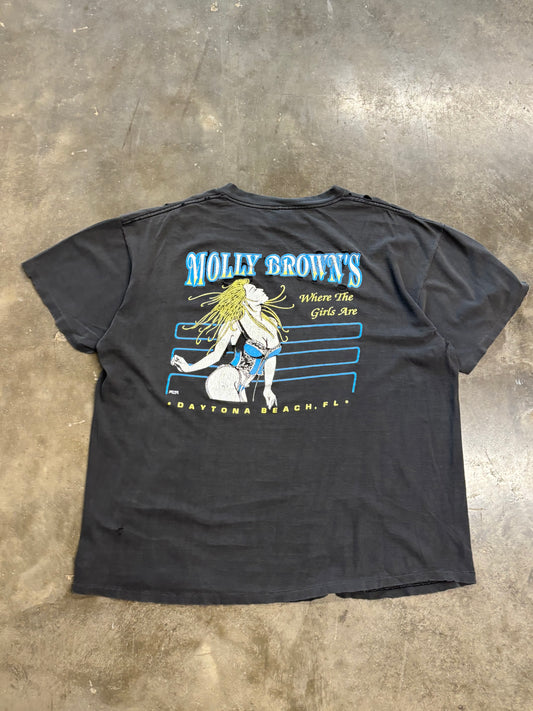 Vintage Thrashed and Faded strip club shirt size xxl