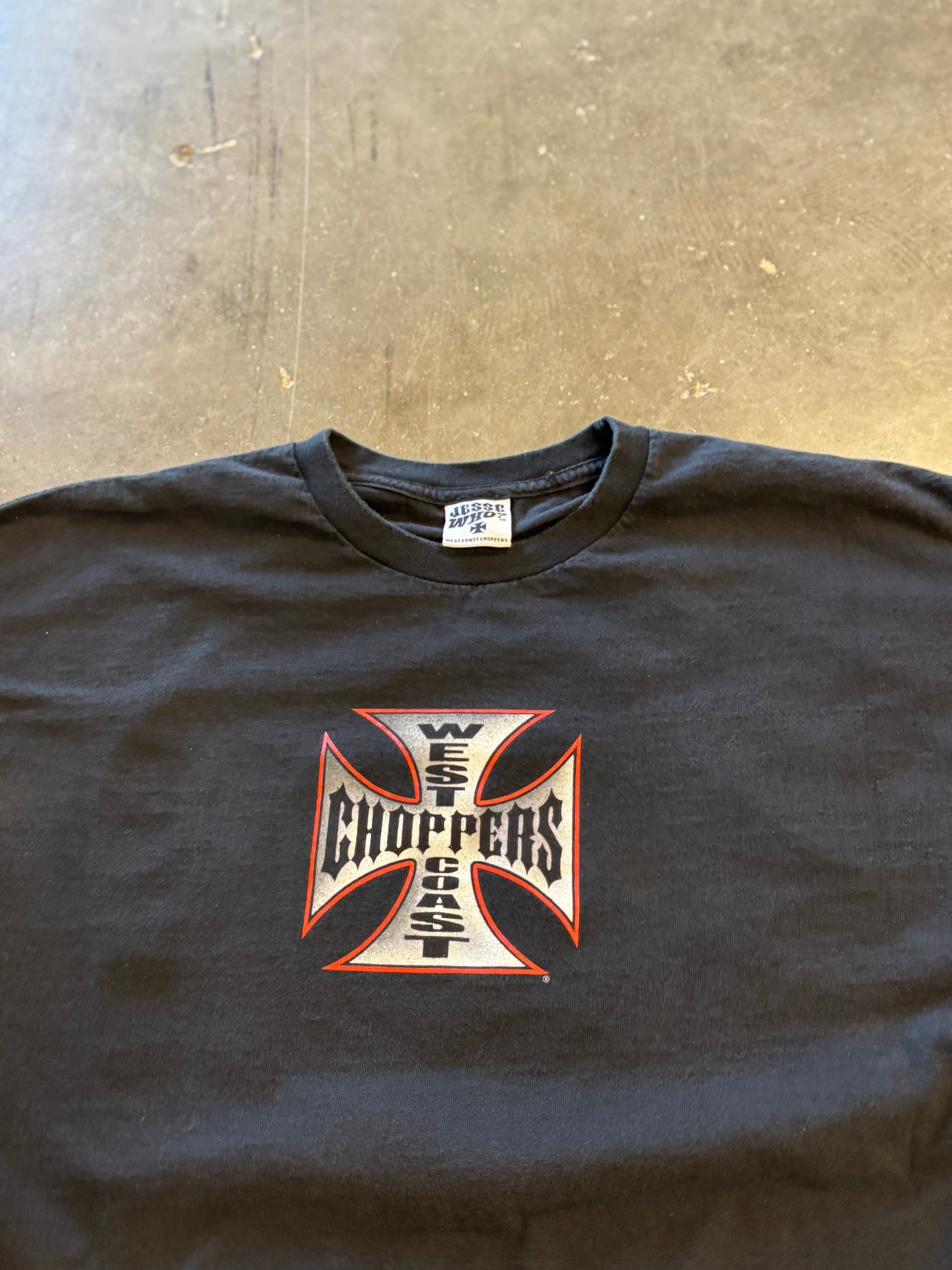 Vintage West coast choppers iron cross shirt size xxl