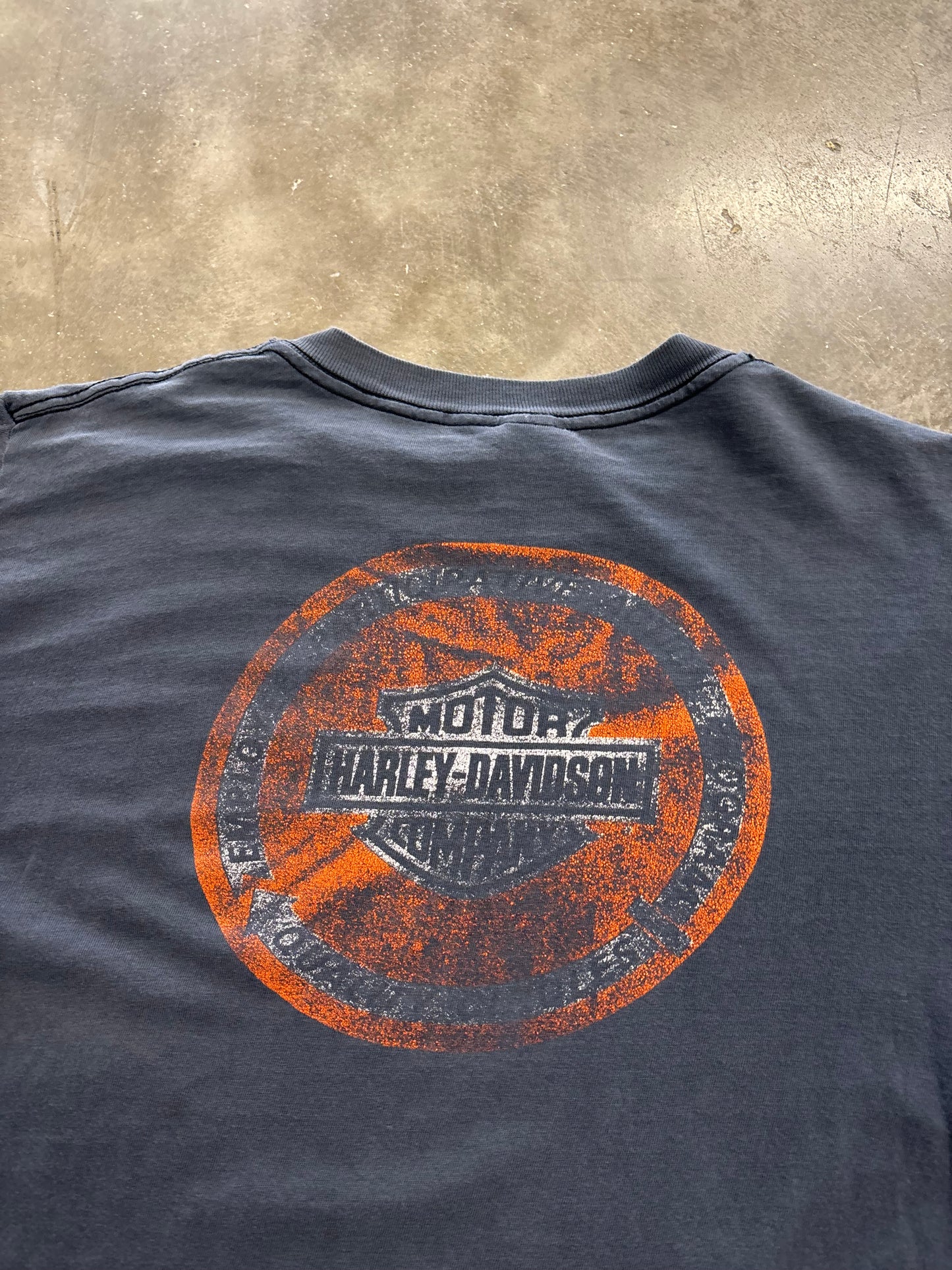 Vintage Early 80’s Harley Davidson Thrashed and Faded Eagle shirt size XL
