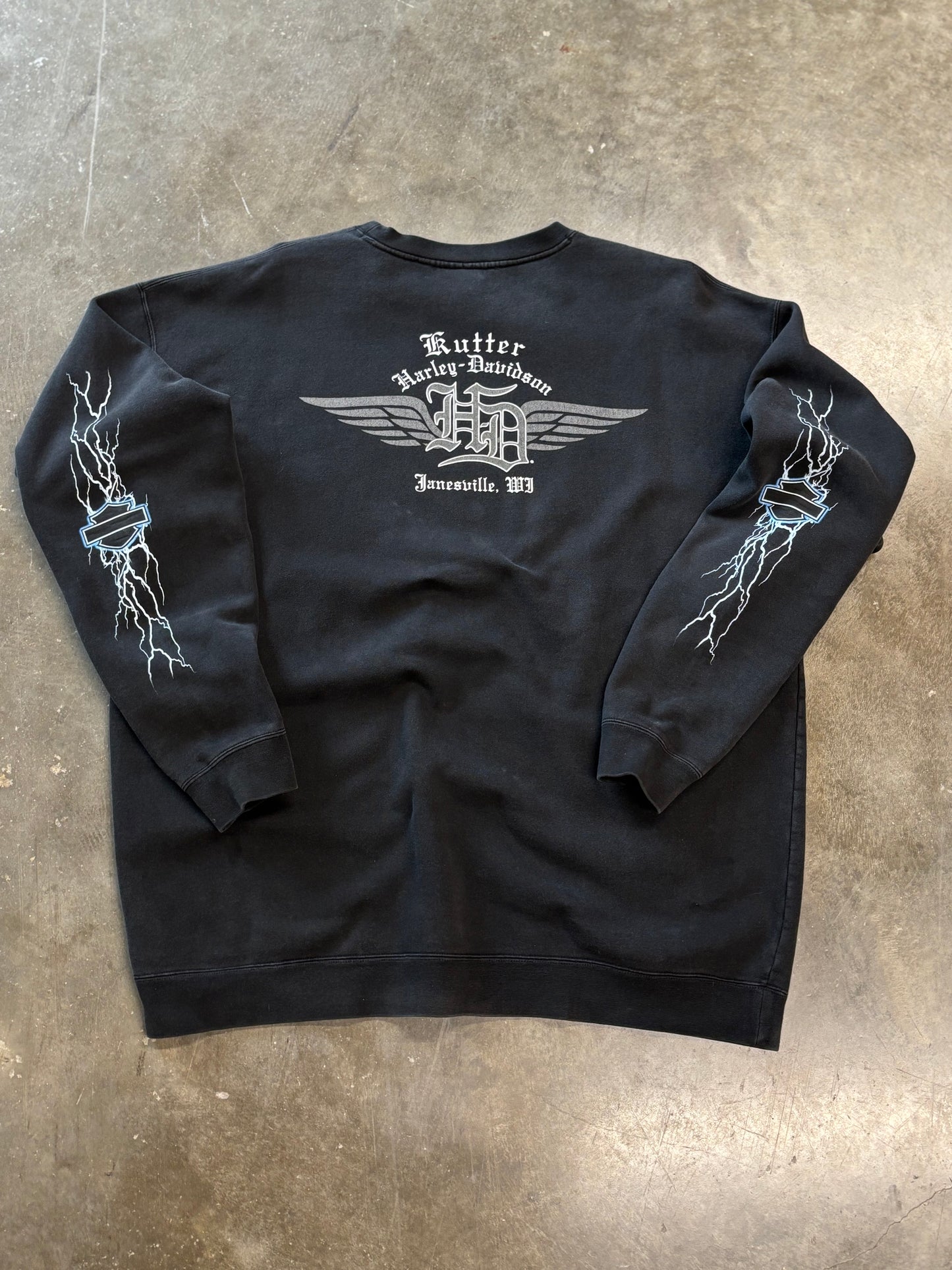 Vintage Harley Davidson Pig Lightning sweatshirt size xxl