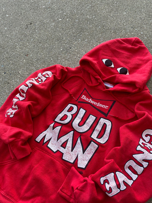 Vintage 80’s Bud Man Budweiser Hoodie Size XL