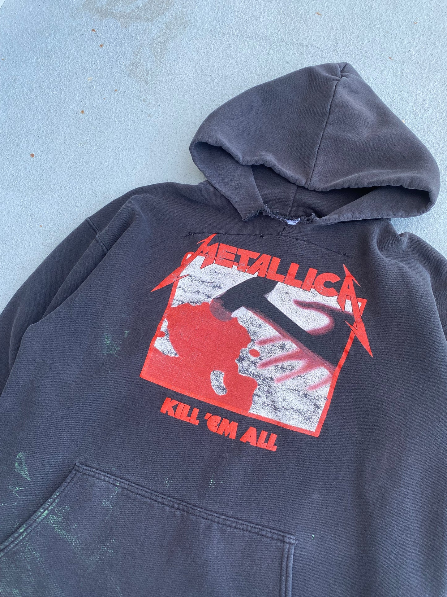 Vintage Metallica Kill them All Thrashed Hoodie Size Large