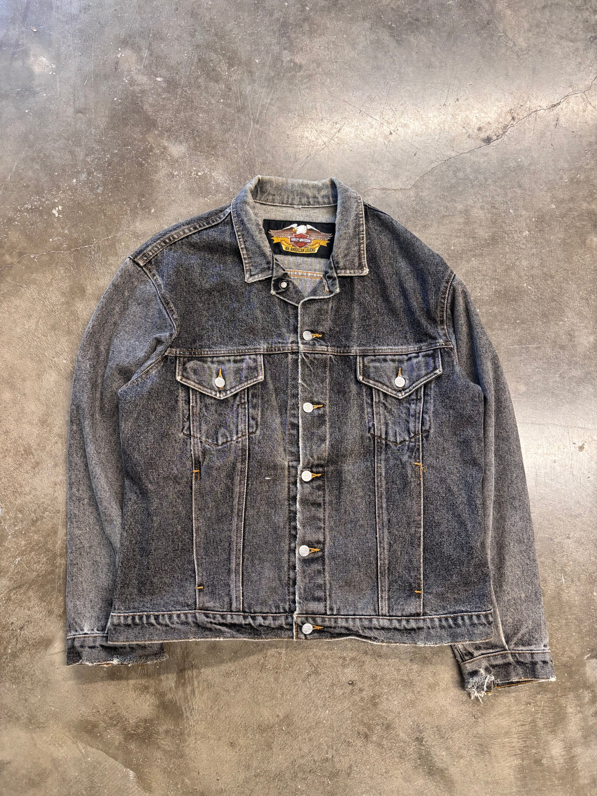 Vintage Harley Davidson Denim Jacket size large