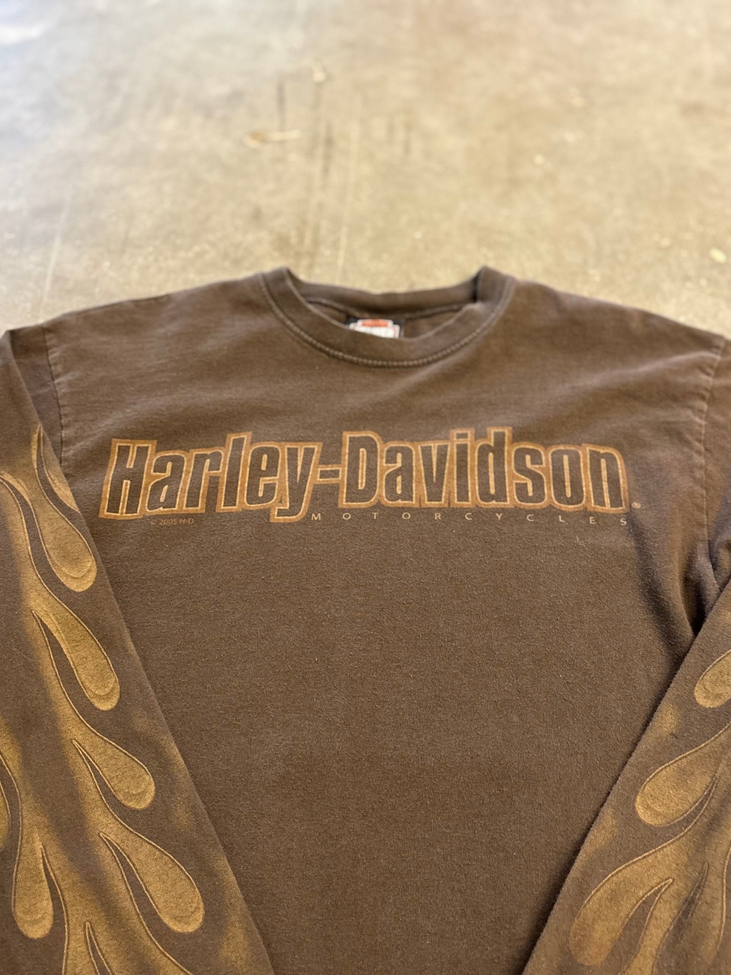 Vintage Harley Davidson Mocha long sleeve size small