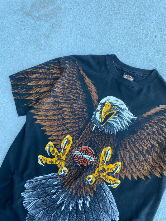 Vintage Harley Eagle AOP shirt size Large