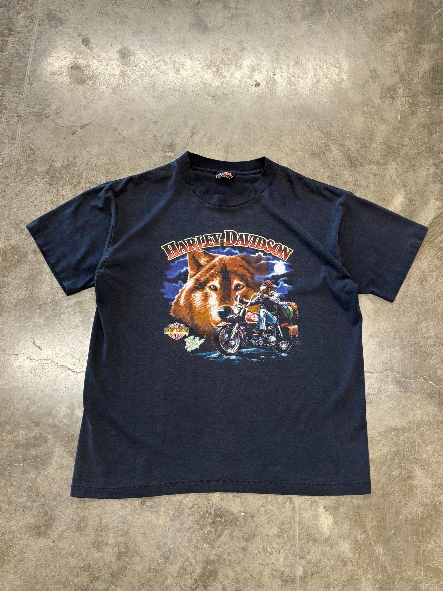 Vintage Harley Davidson the lone wolf shirt size xl