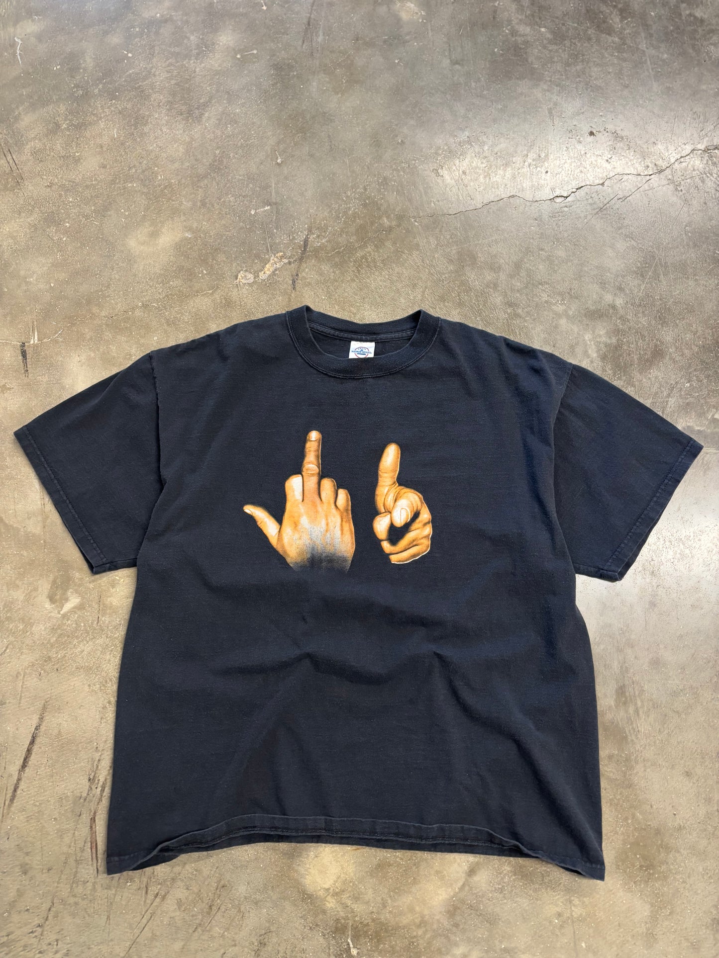 Vintage middle finger shirt size xl