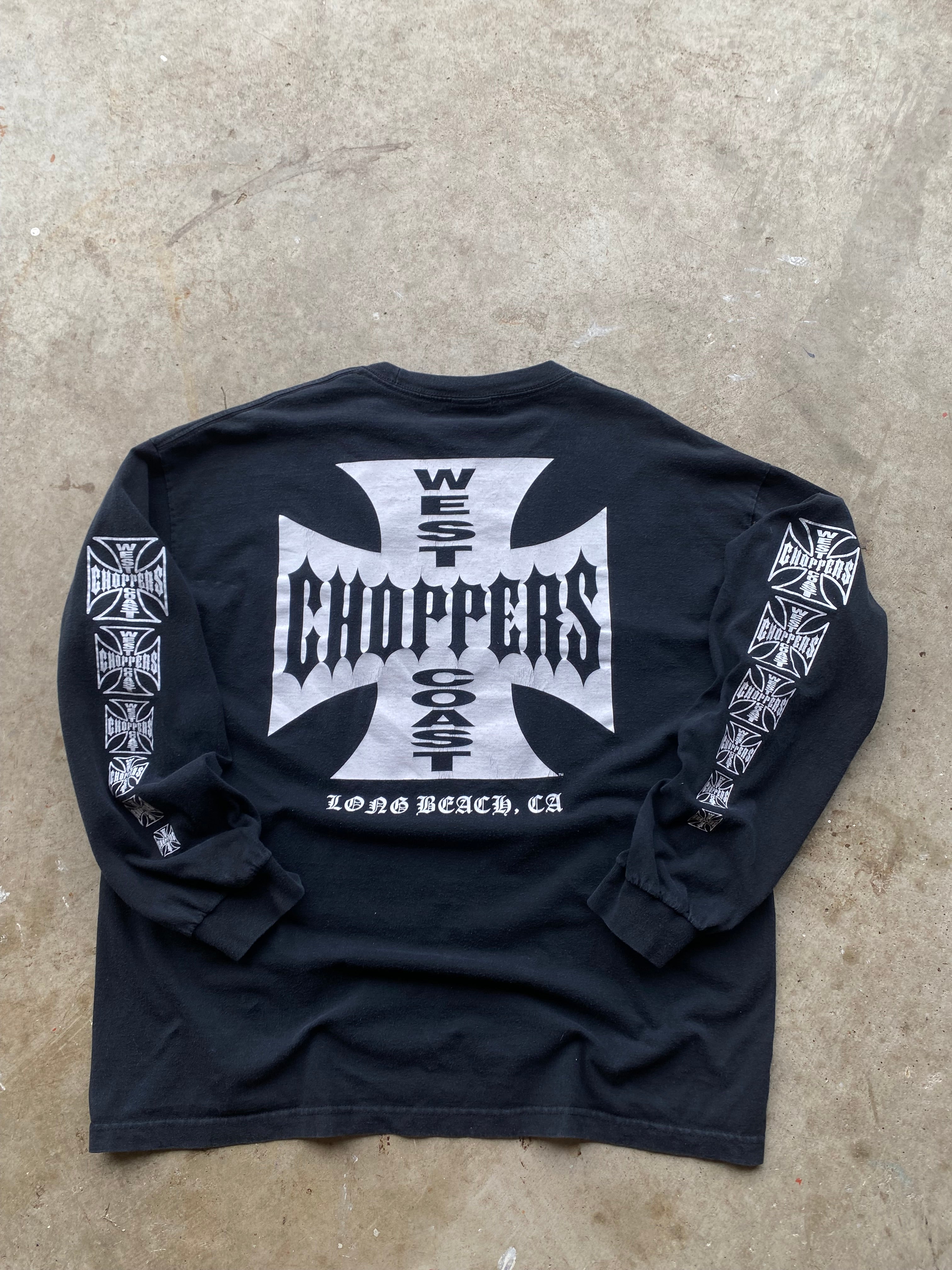 Pánské triko s dlouhým rukávem West Coast Choppers OG Cross Long Sleeve Pánské triko s dlouhým rukávem West Coast Choppers OG Cross Long Sleeve