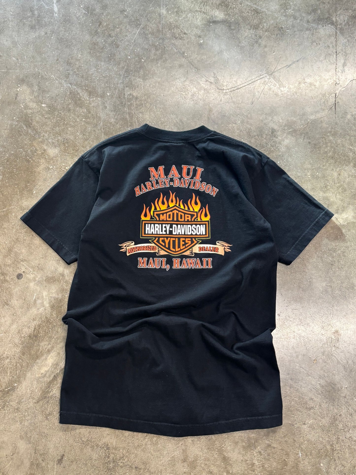 Vintage Harley Davidson V flame size extra large